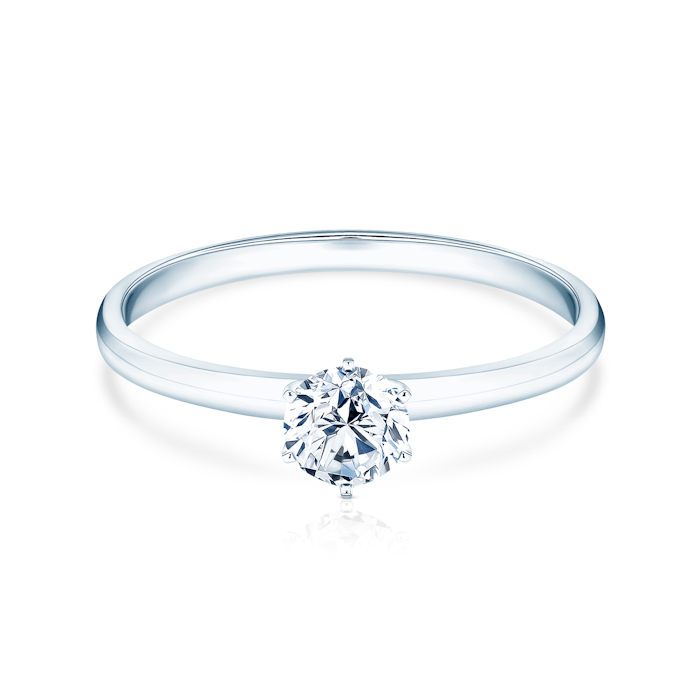 Zásnubní prsten SAVICKI: bílé zlato, diamant