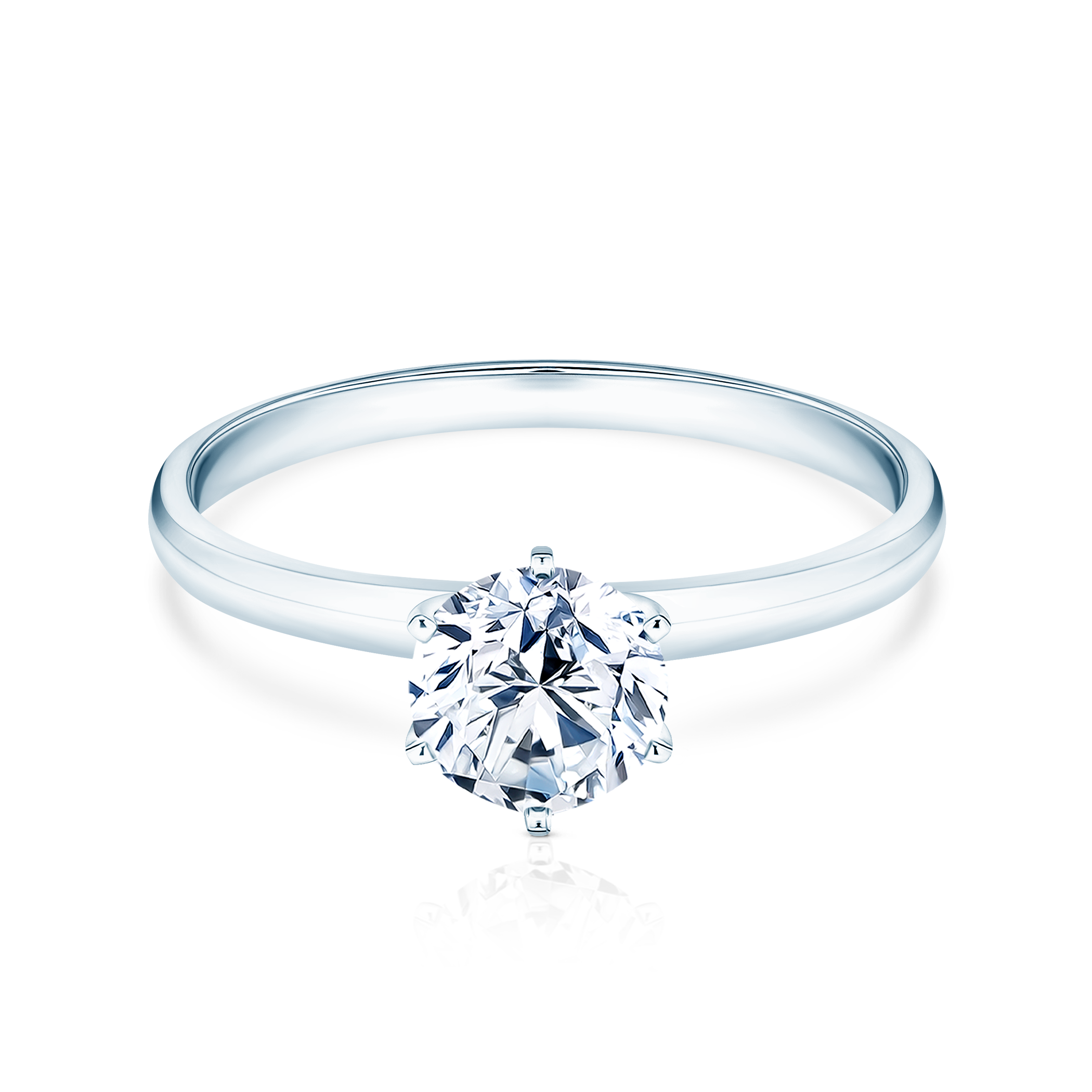 Pierścionek zaręczynowy SAVICKI: białe złoto, diament