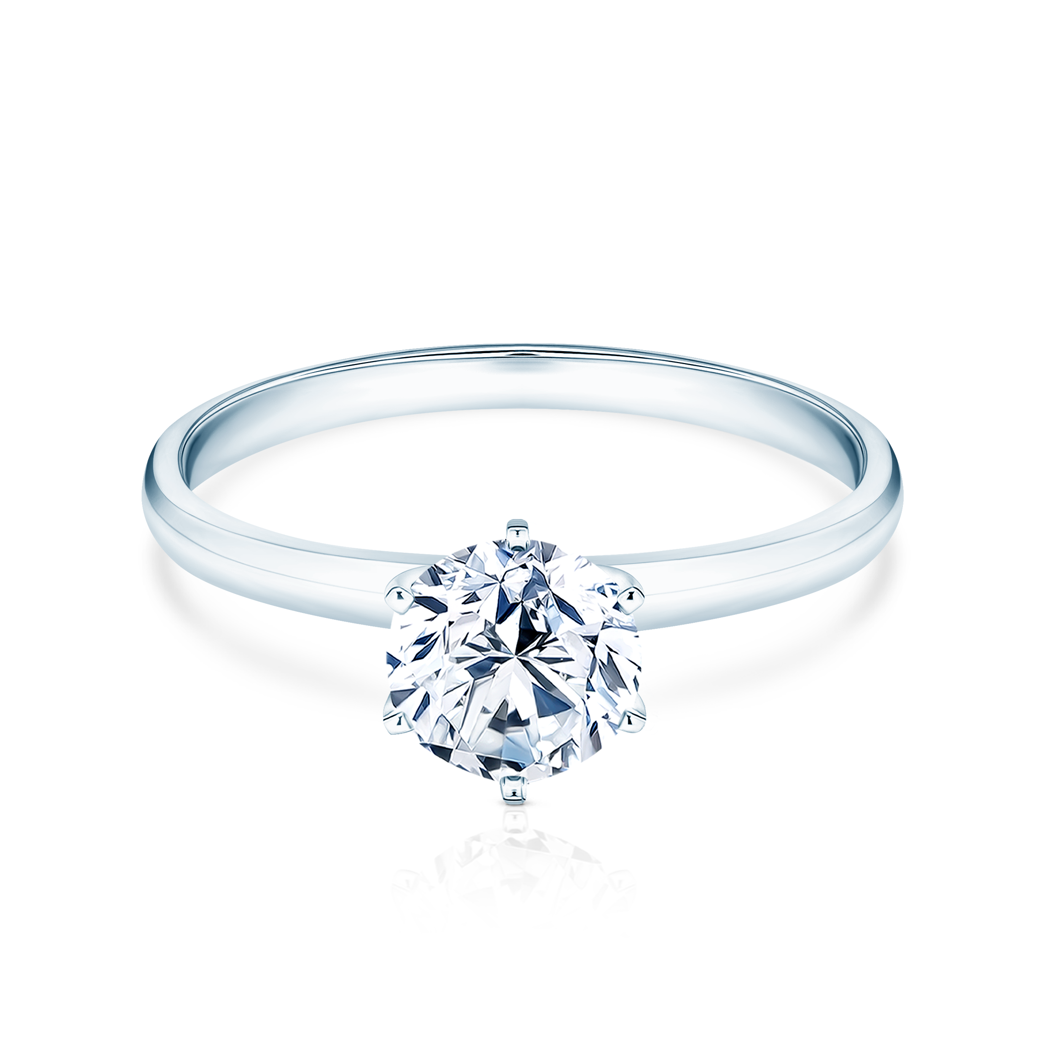 Pierścionek zaręczynowy SAVICKI: białe złoto, diament