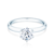 Zásnubný prsteň The Light: biele zlato, diamant