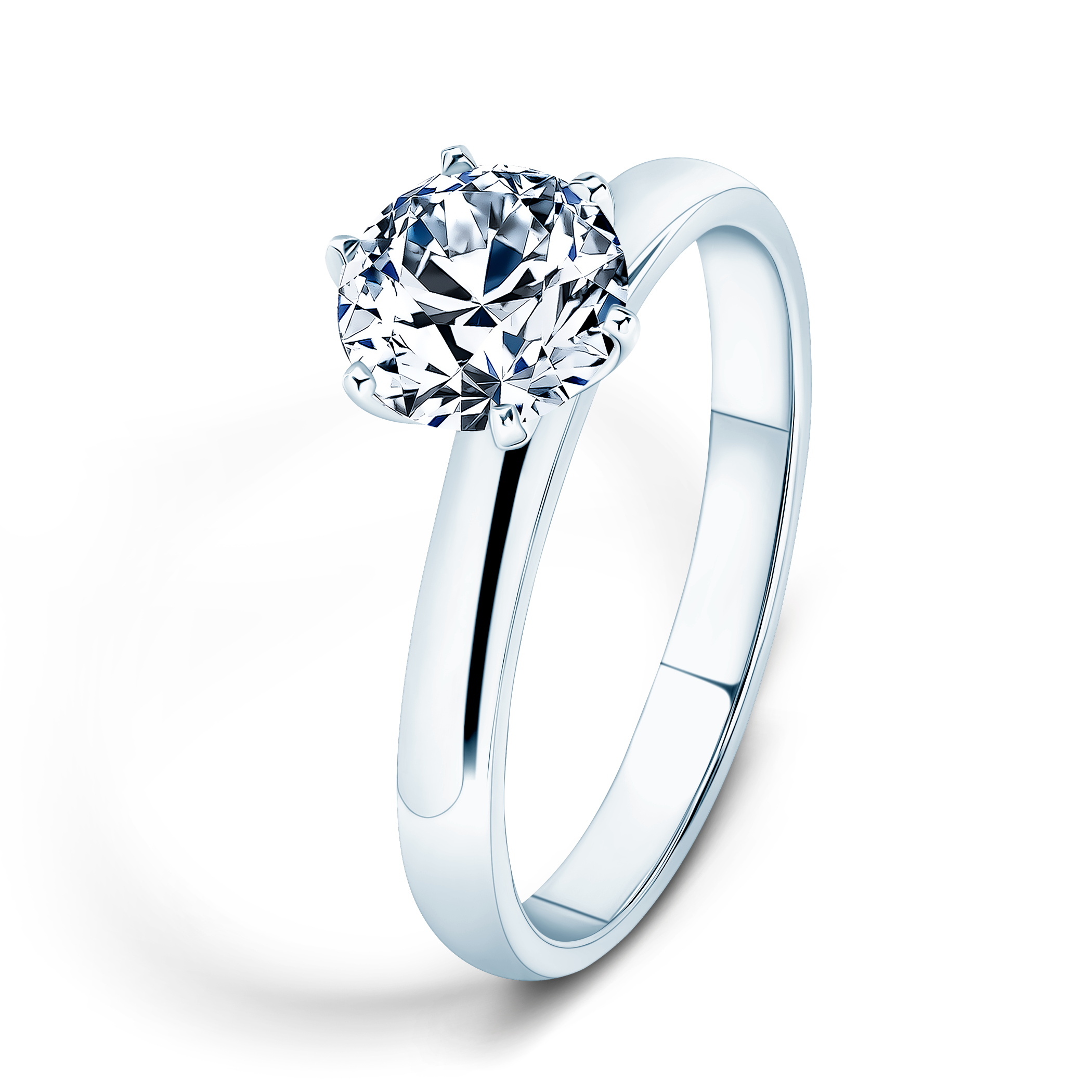 Pierścionek zaręczynowy SAVICKI: białe złoto, diament