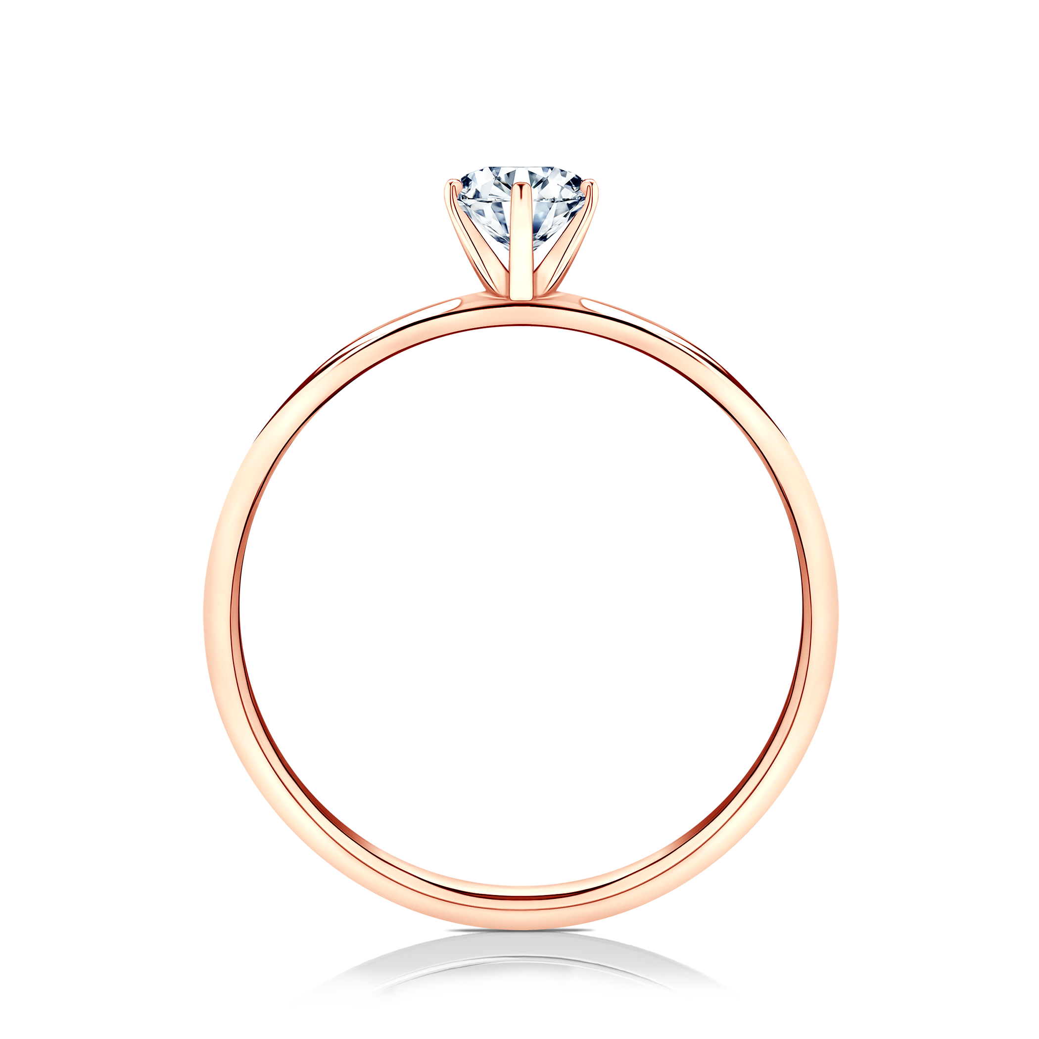 Pierścionek zaręczynowy SAVICKI: różowe złoto, diament