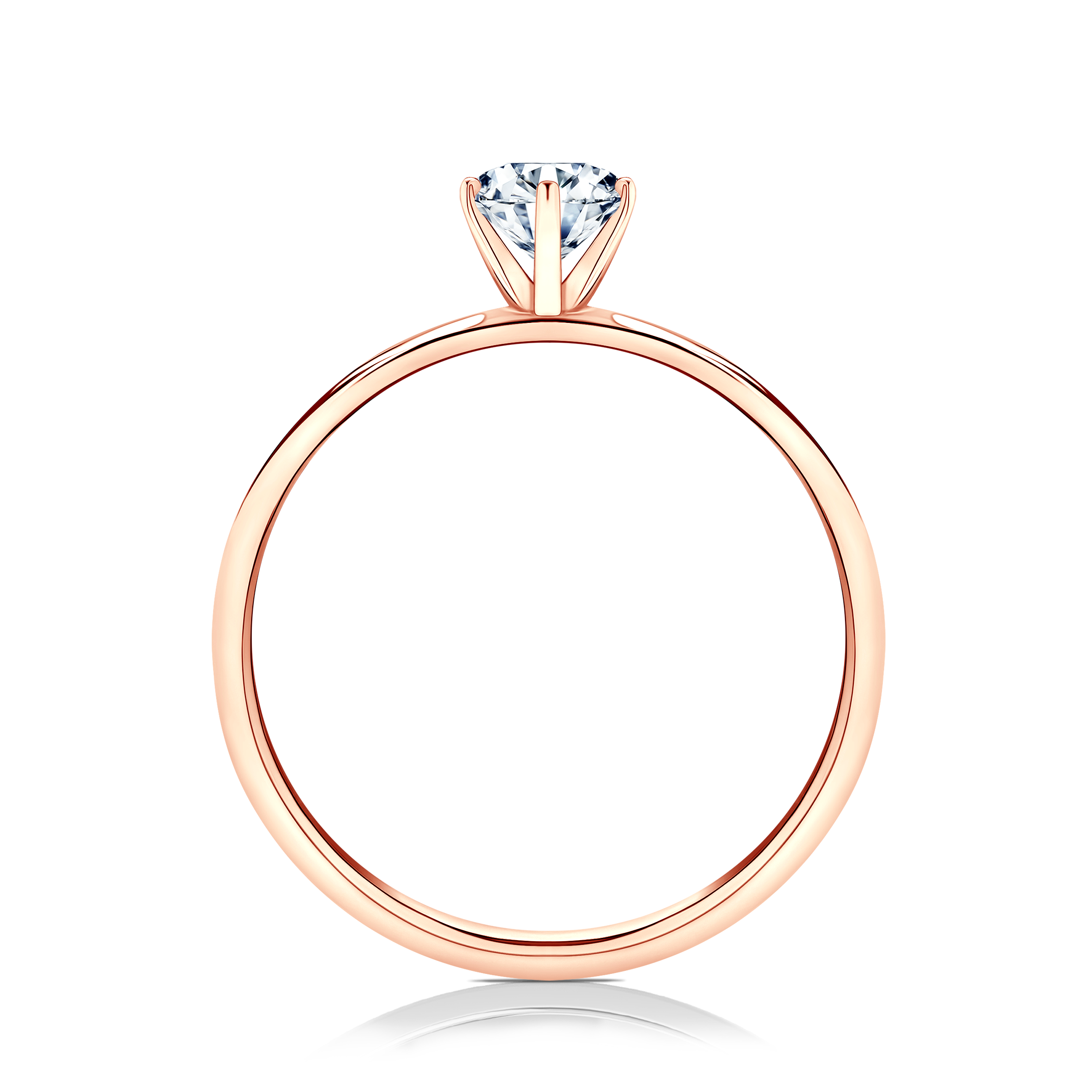 Pierścionek zaręczynowy SAVICKI: różowe złoto, diament