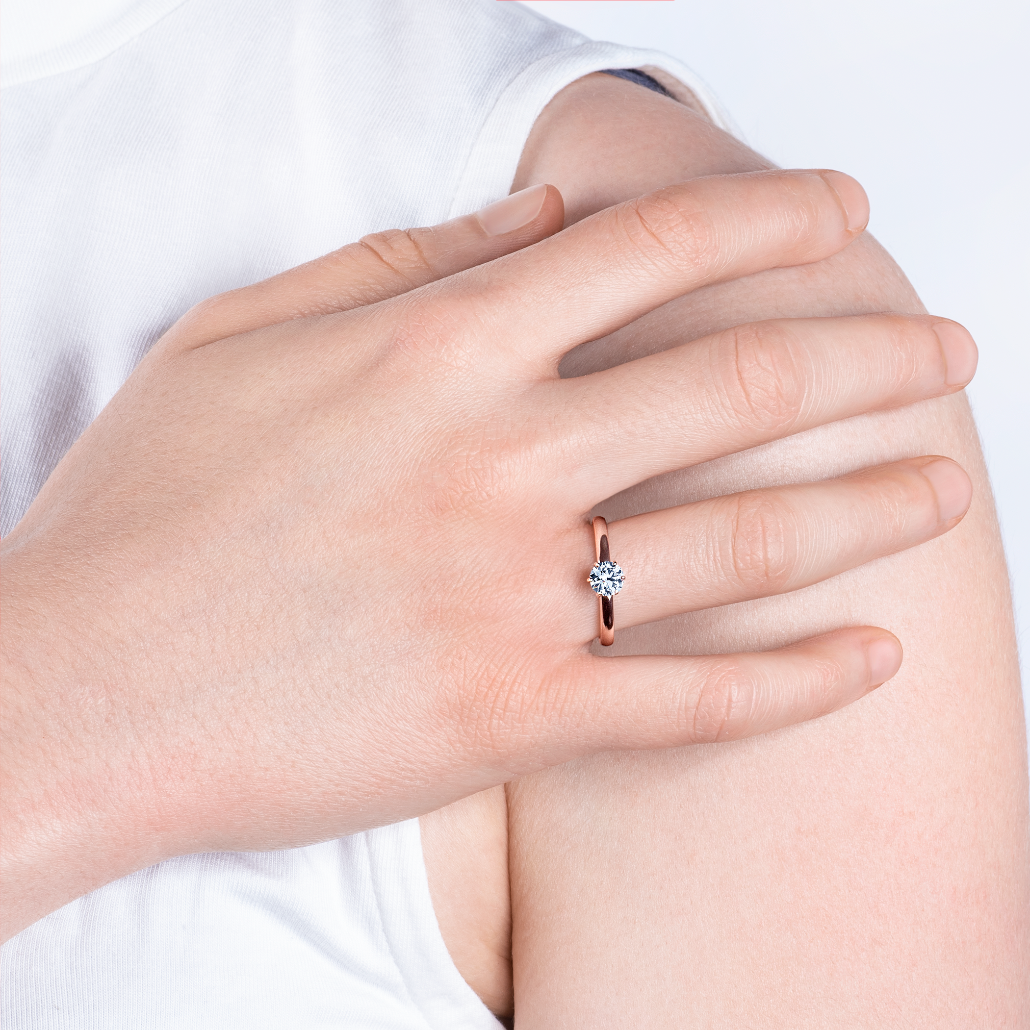 Verlobungsring SAVICKI: Roségold, Diamant