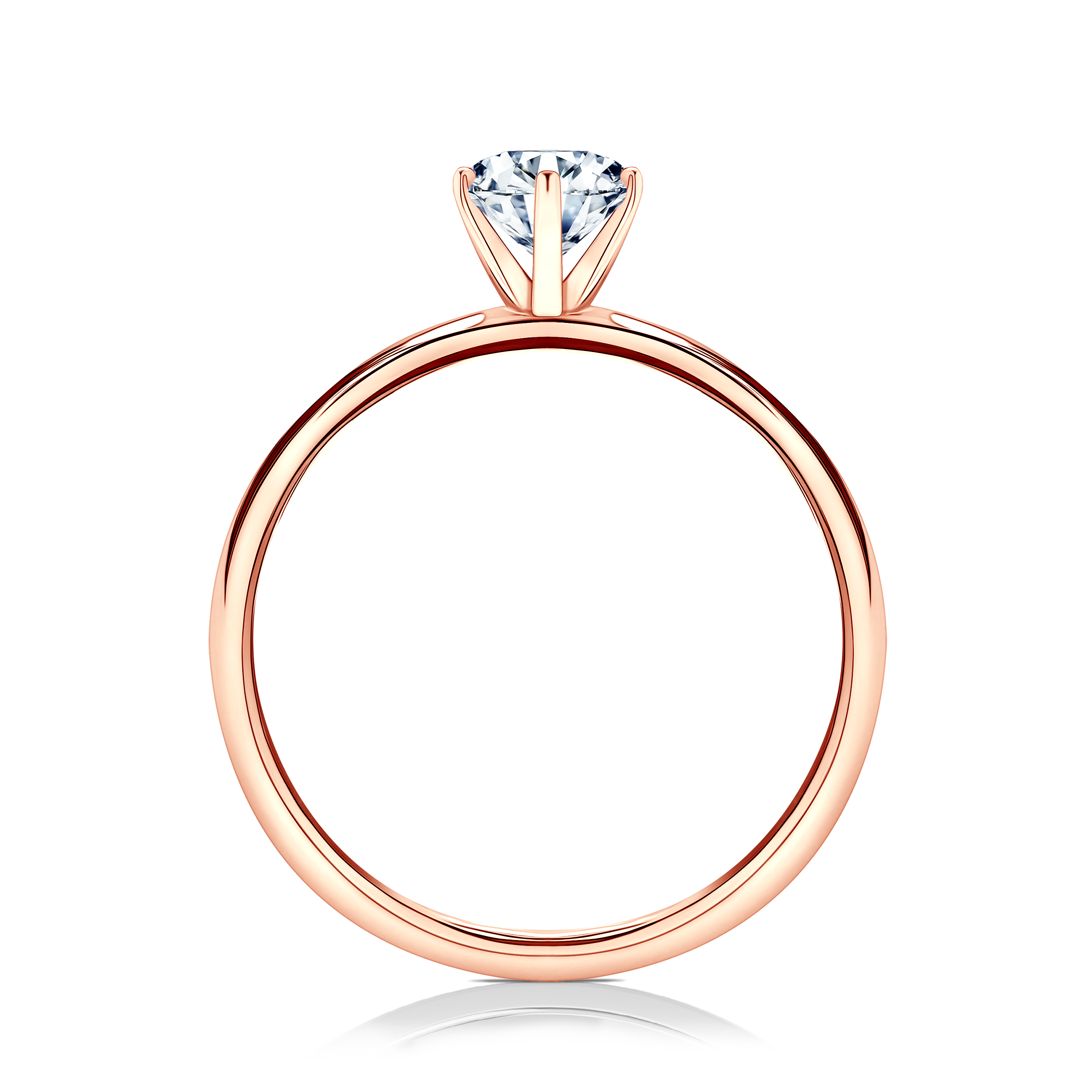 Pierścionek zaręczynowy SAVICKI: różowe złoto, diament