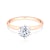Zásnubný prsteň The Light: ružové zlato, diamant