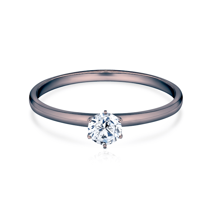 Pierścionek zaręczynowy SAVICKI: czarne złoto, diament