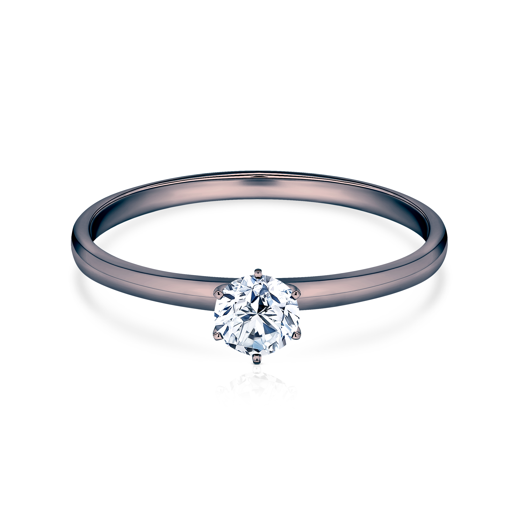 Pierścionek zaręczynowy SAVICKI: czarne złoto, diament