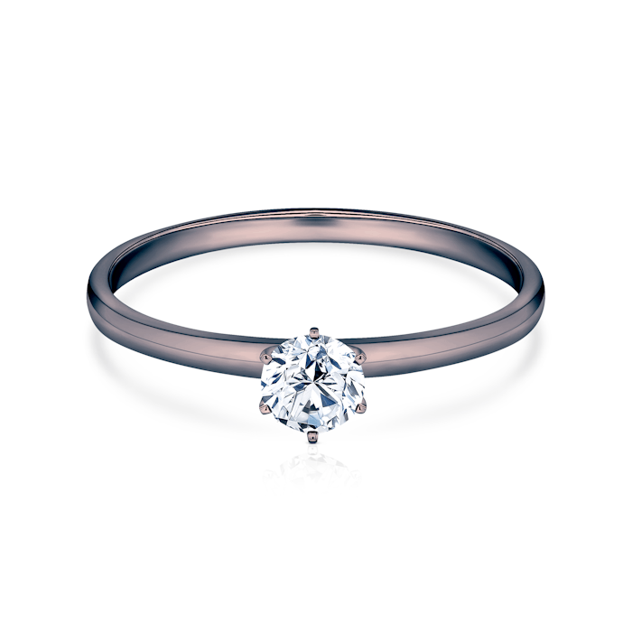 Pierścionek zaręczynowy SAVICKI: czarne złoto, diament