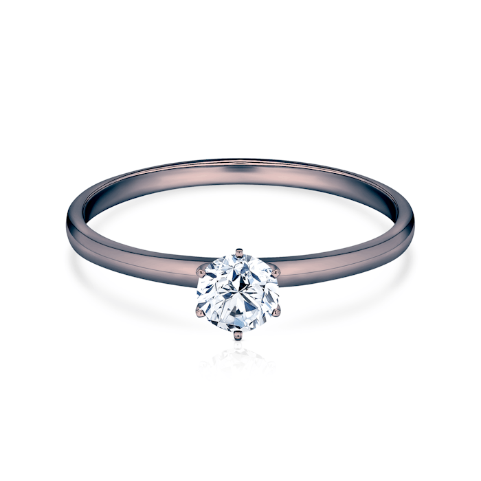 Pierścionek zaręczynowy SAVICKI: czarne złoto, diament