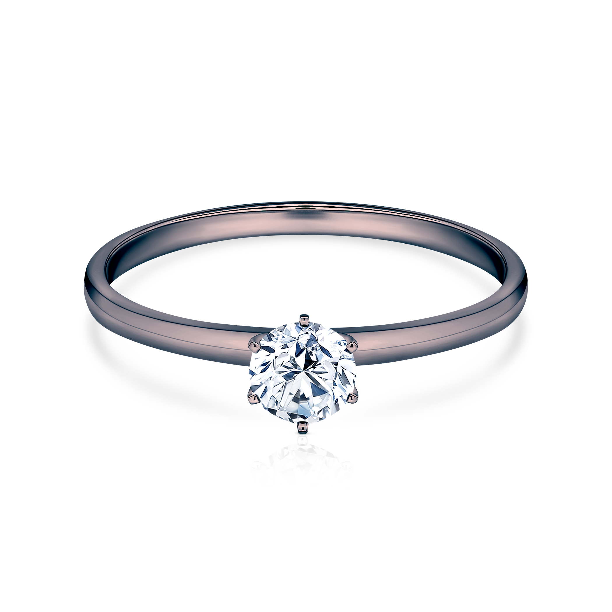 Pierścionek zaręczynowy SAVICKI: czarne złoto, diament