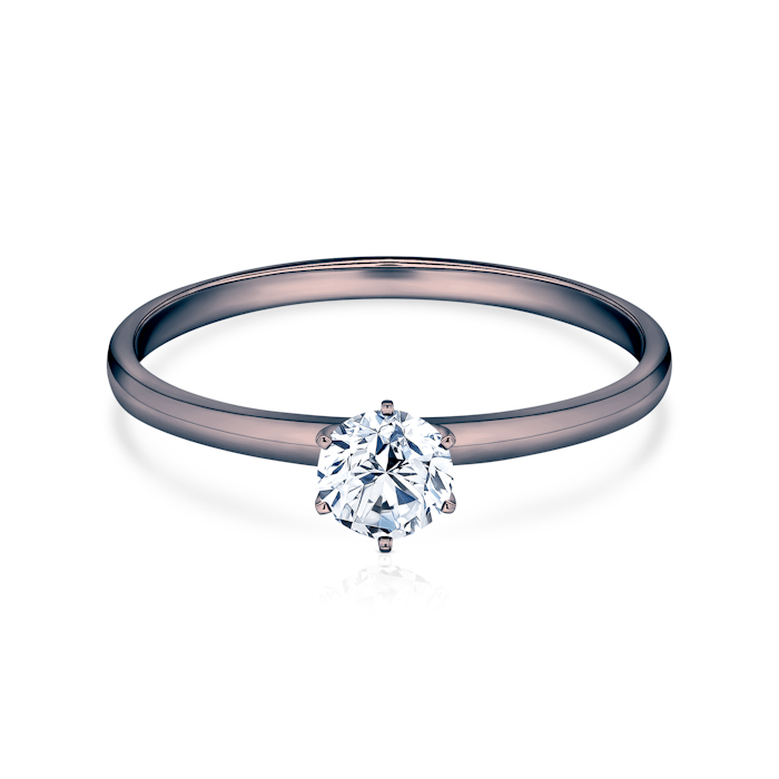 Pierścionek zaręczynowy SAVICKI: czarne złoto, diament