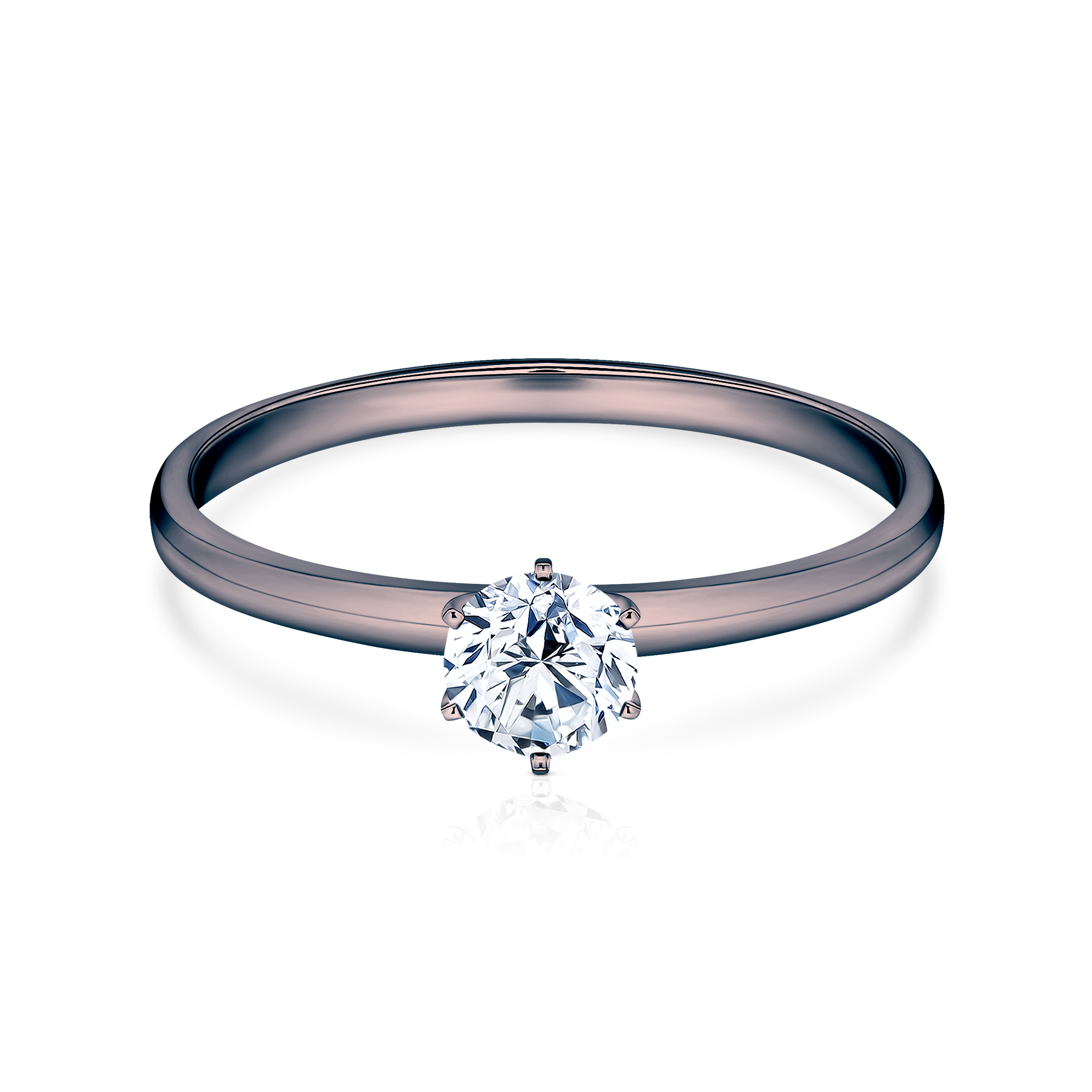 Pierścionek zaręczynowy SAVICKI: czarne złoto, diament