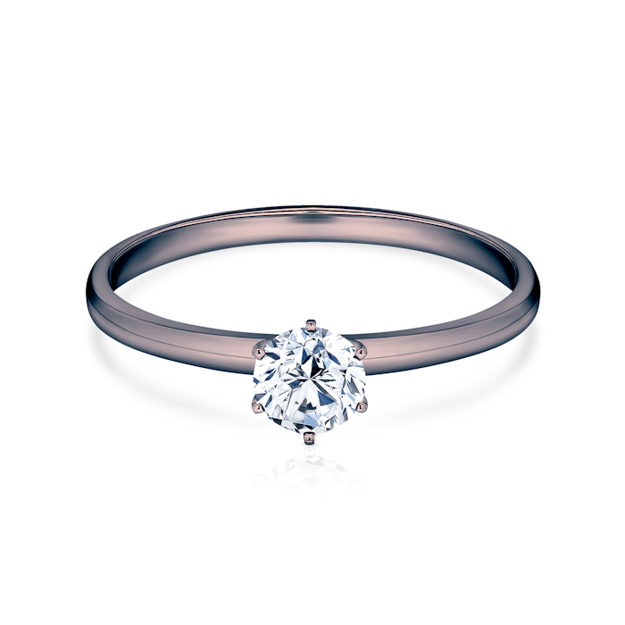 Pierścionek zaręczynowy SAVICKI: czarne złoto, diament