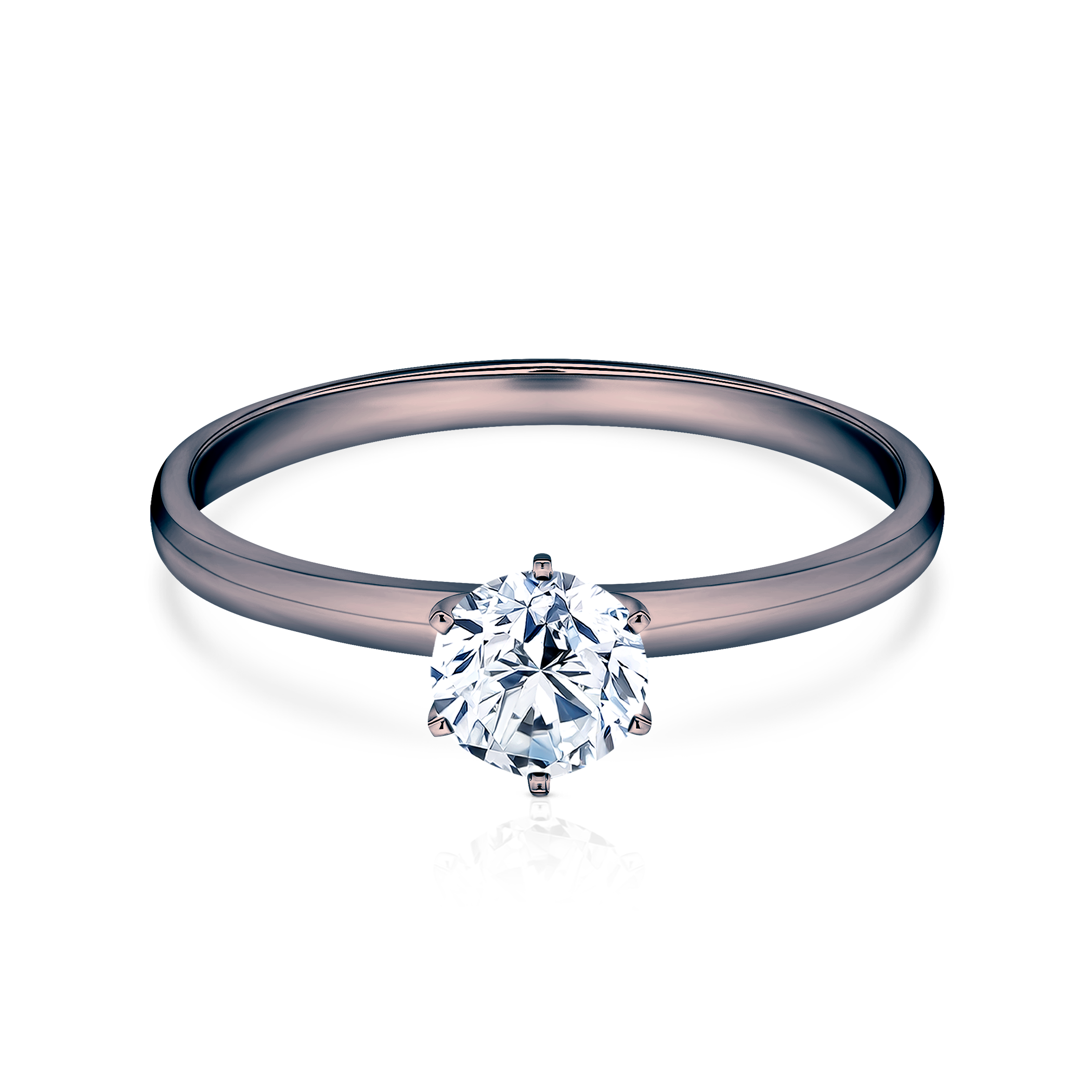 Pierścionek zaręczynowy SAVICKI: czarne złoto, diament