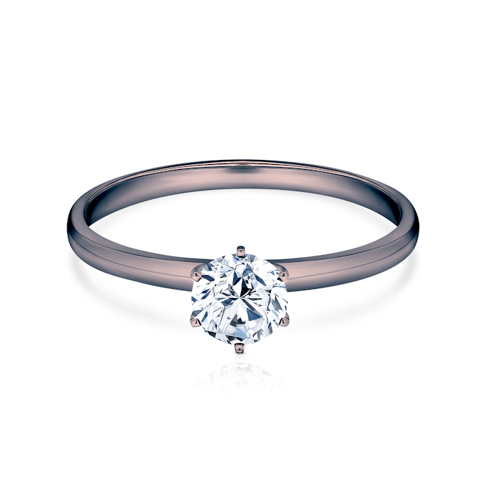 Zásnubný prsteň SAVICKI: čierne zlato, diamant