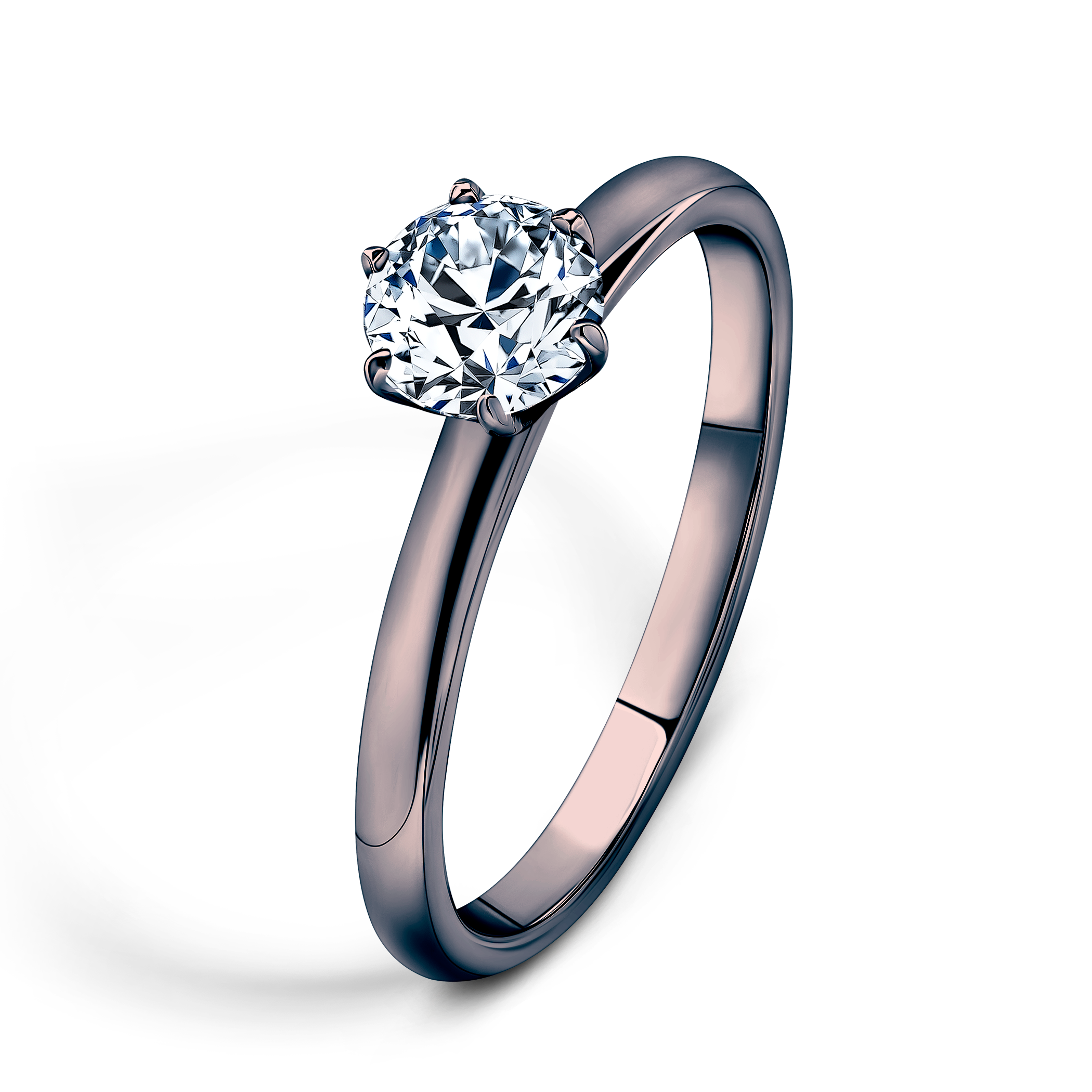 Verlobungsring SAVICKI: Schwarzes Gold, Diamant