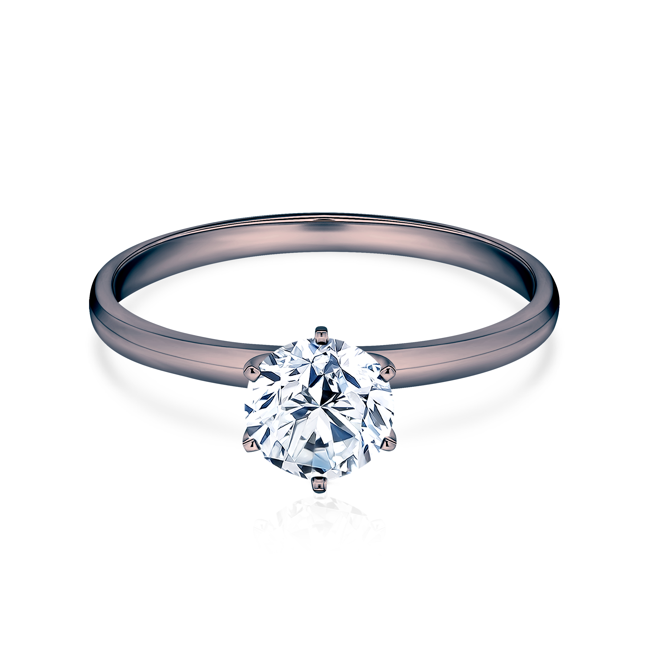 Pierścionek zaręczynowy SAVICKI: czarne złoto, diament