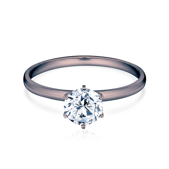 Zásnubní prsten SAVICKI: černé zlato, diamant