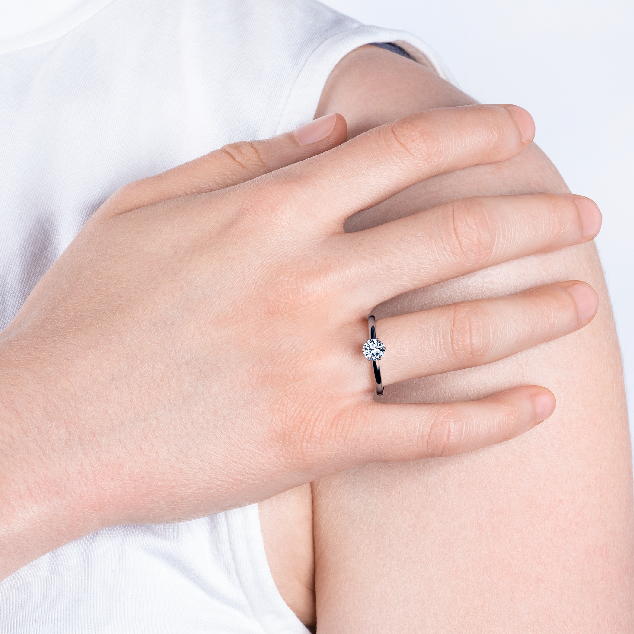 Verlobungsring SAVICKI: Schwarzes Gold, Diamant