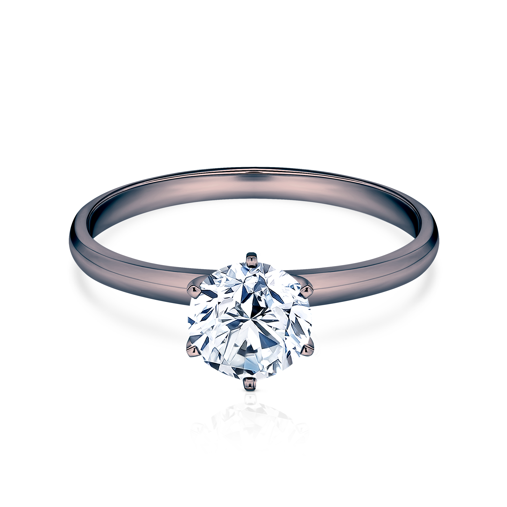 Pierścionek zaręczynowy SAVICKI: czarne złoto, diament