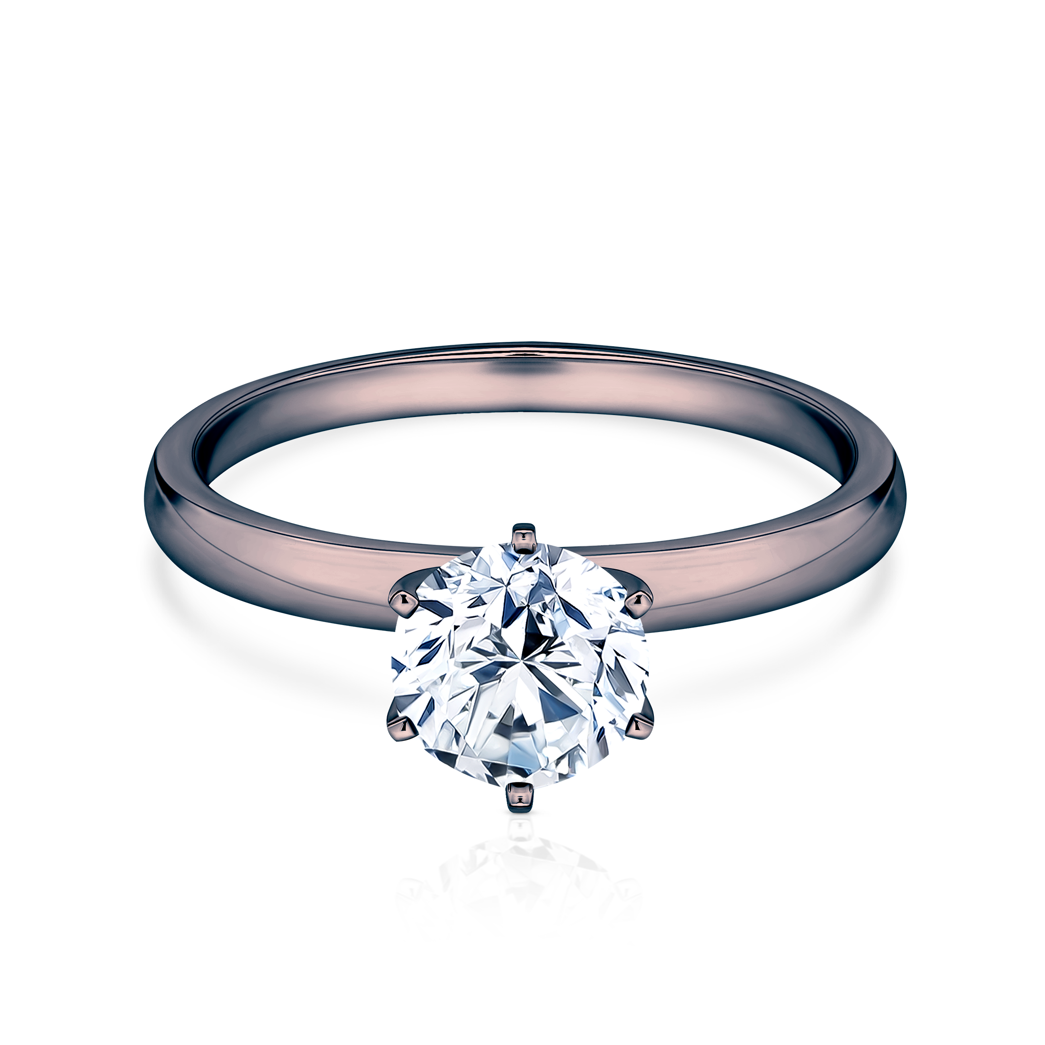 Zásnubní prsten SAVICKI: černé zlato, diamant