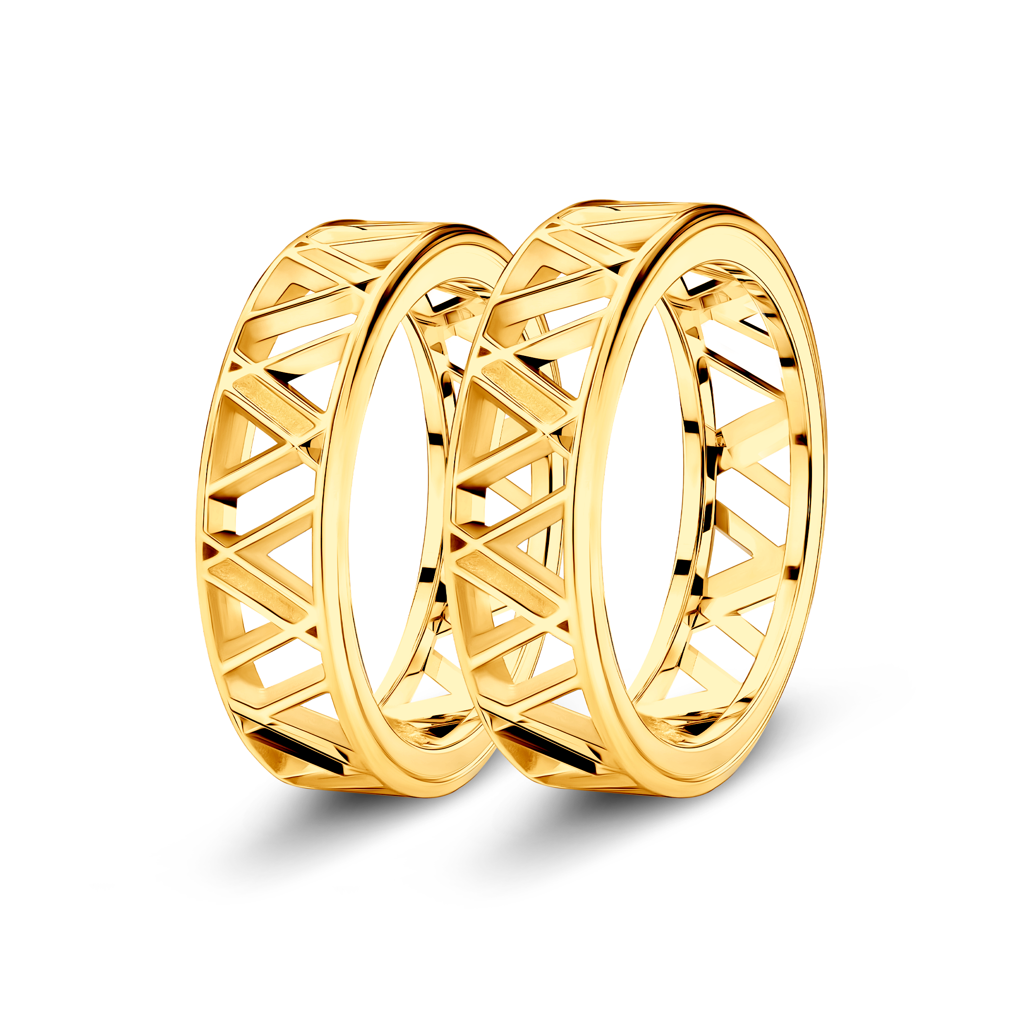 Obrączki partnerskie Sign of Love®: złote, płaskie 5,5mm - 4