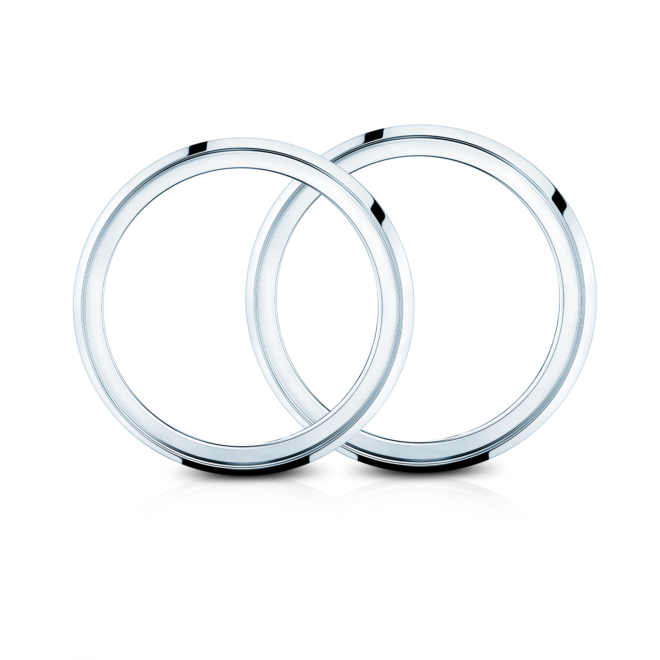 Obrączki partnerskie Sign of Love®: białe złoto, płaskie 5,5mm