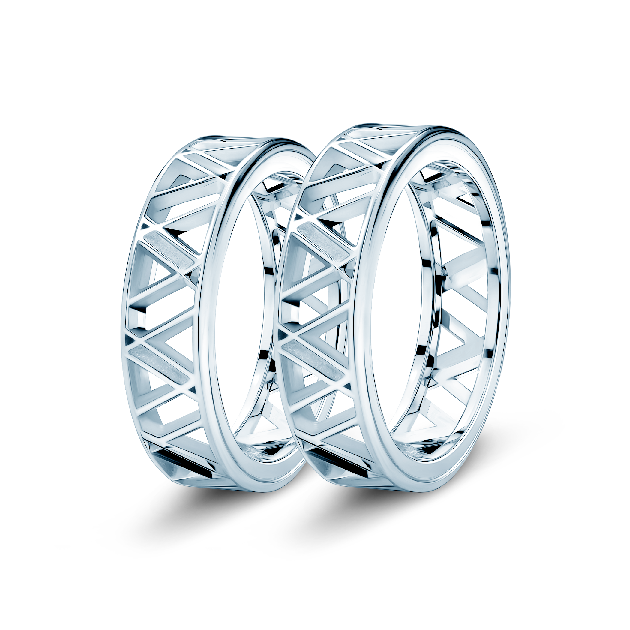 Obrączki partnerskie Sign of Love®: białe złoto, płaskie 5,5mm