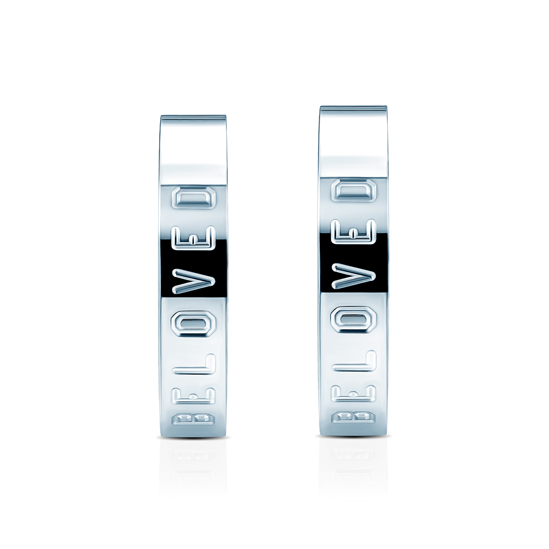 Obrączki partnerskie Sign of Love®: białe złoto, płaskie 4mm