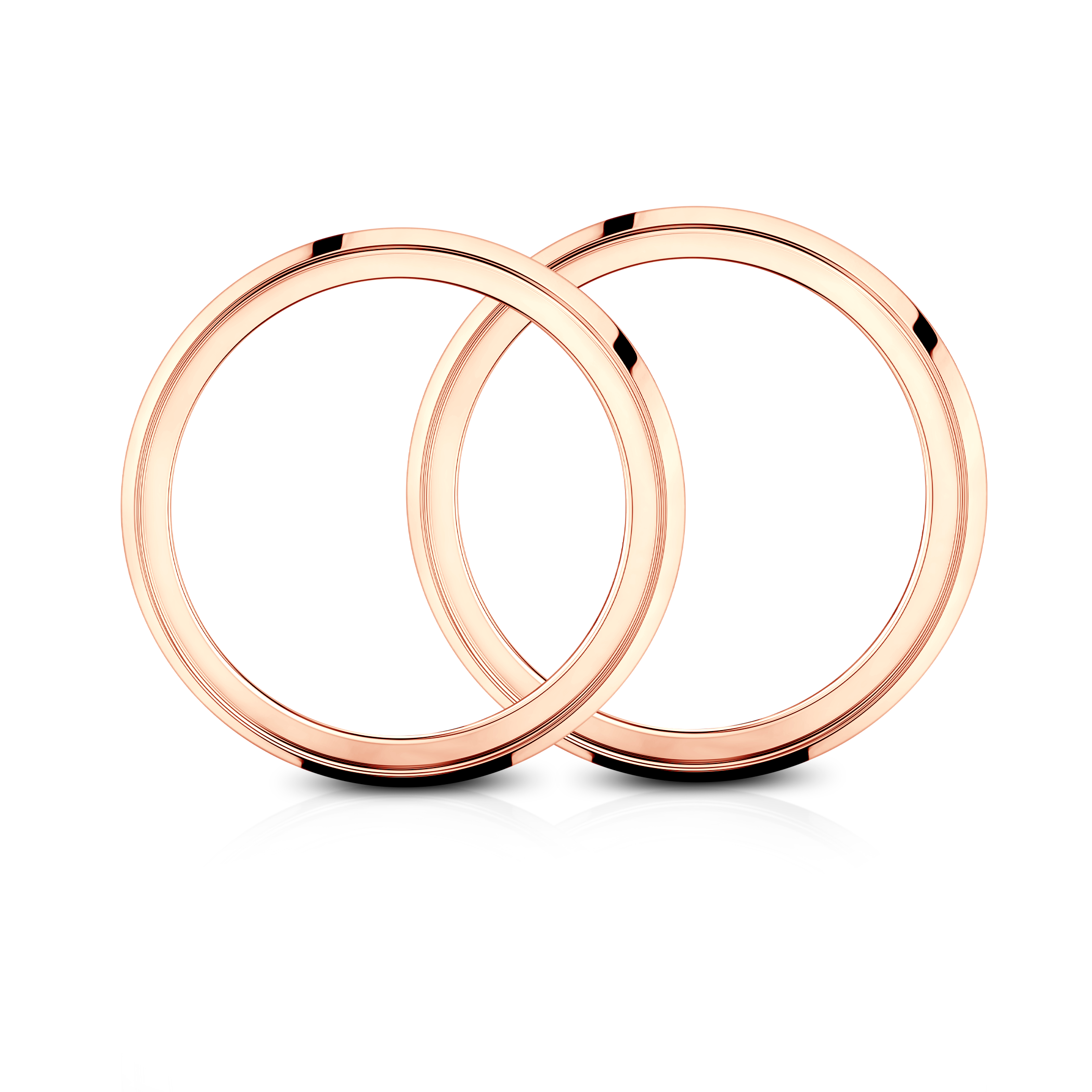 Partnerringe Sign of Love®: Roségold, flach 5,5 mm