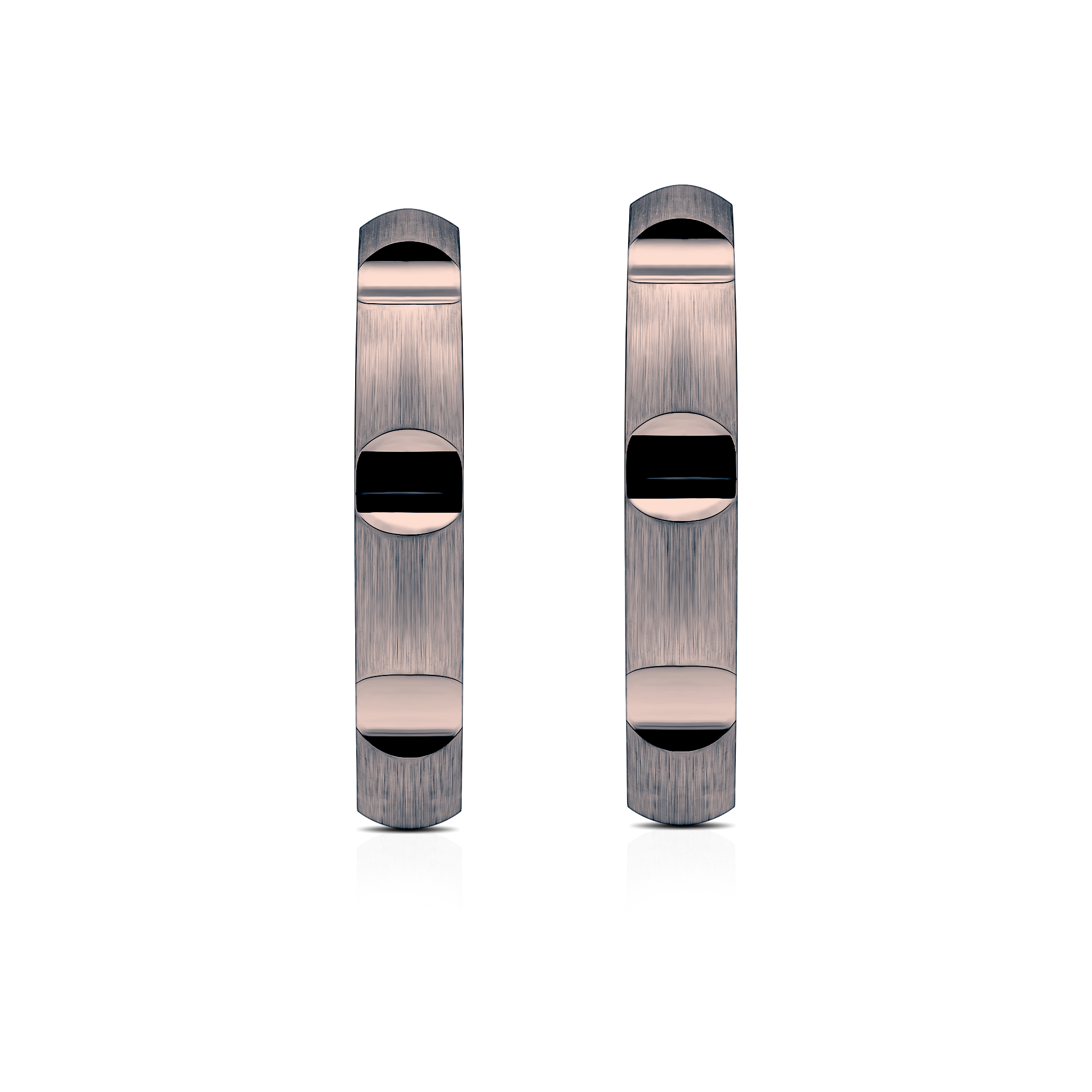 Obrączki partnerskie Sign of Love®: czarne złoto, półokrągłe 3,5mm