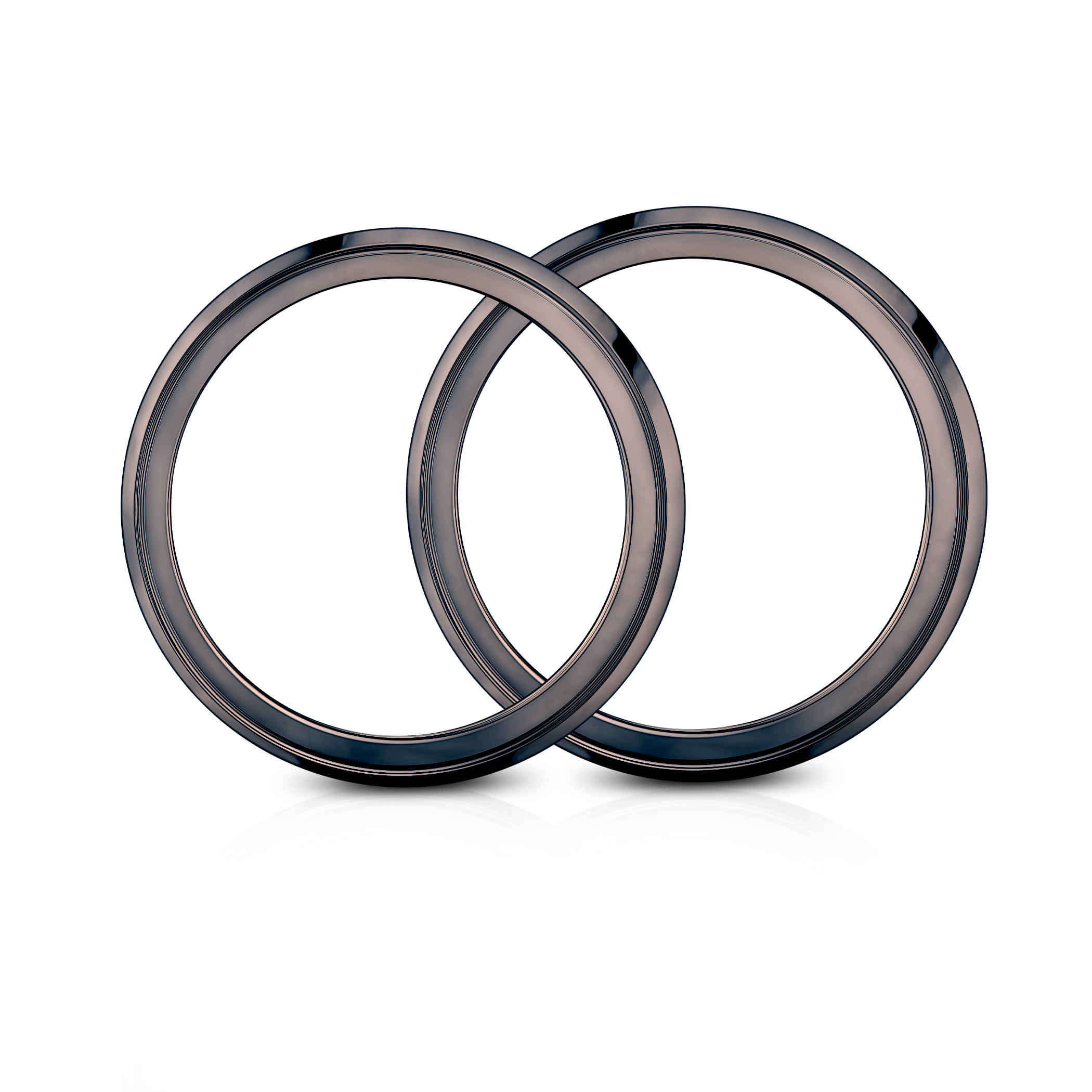 Obrączki partnerskie Sign of Love®: czarne złoto, płaskie 5,5mm