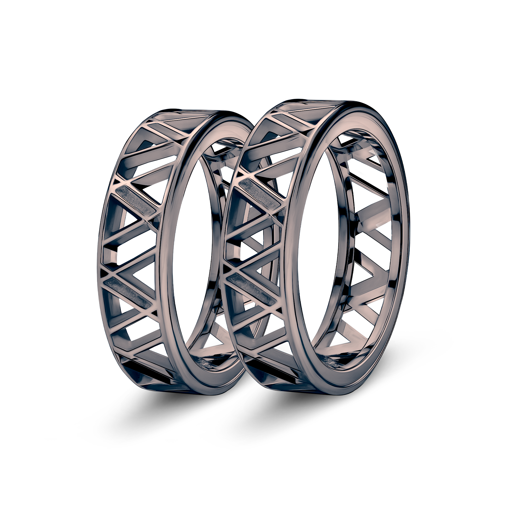 Obrączki partnerskie Sign of Love®: czarne złoto, płaskie 5,5mm