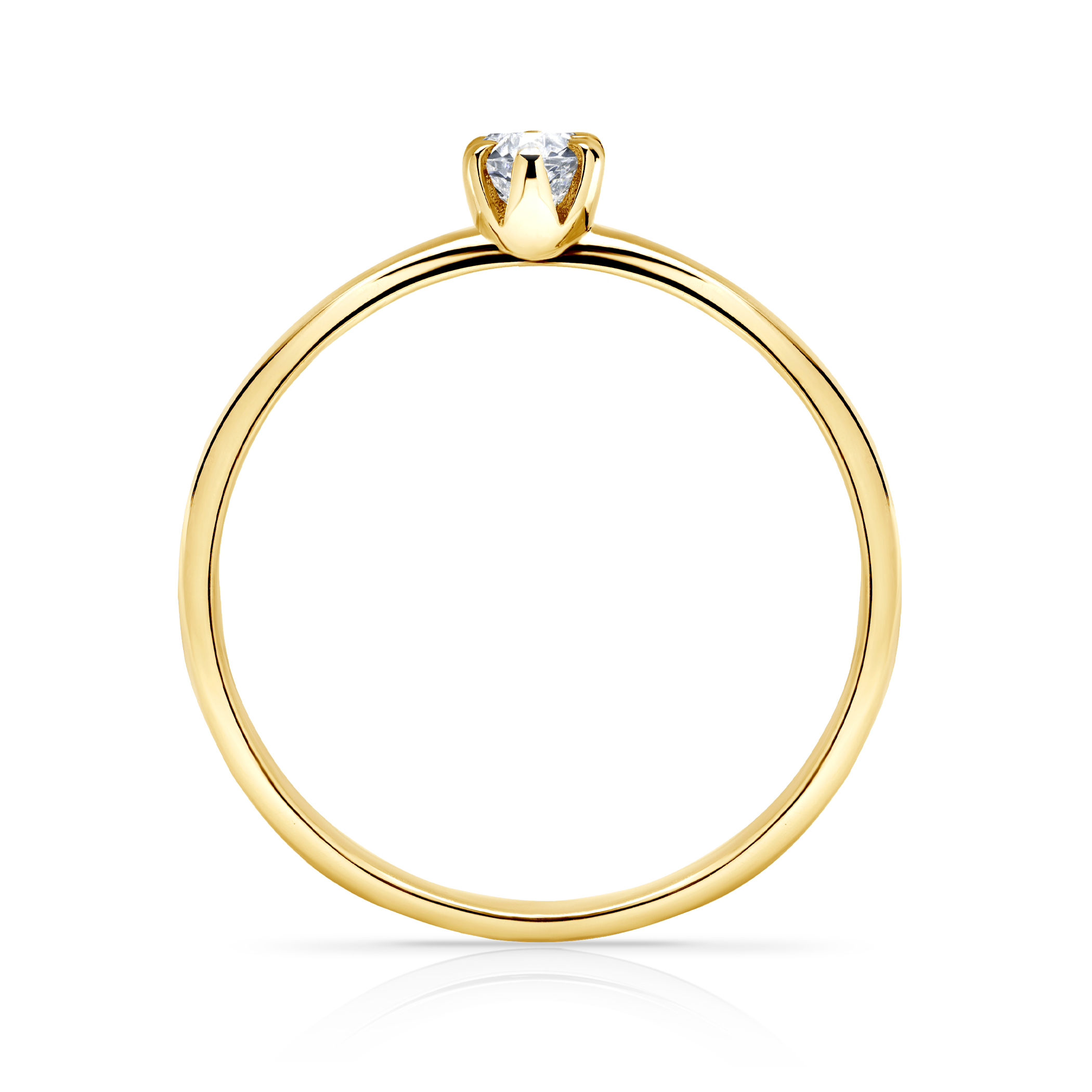 Pierścionek zaręczynowy SAVICKI: złoty, diament