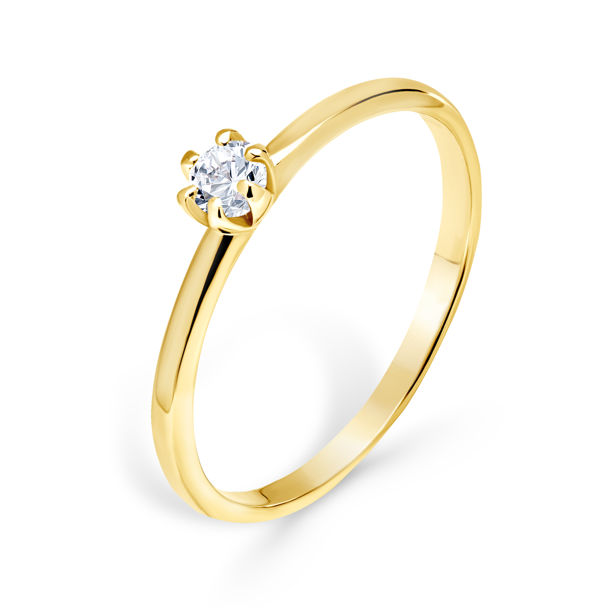 Pierścionek zaręczynowy SAVICKI: złoty, diament