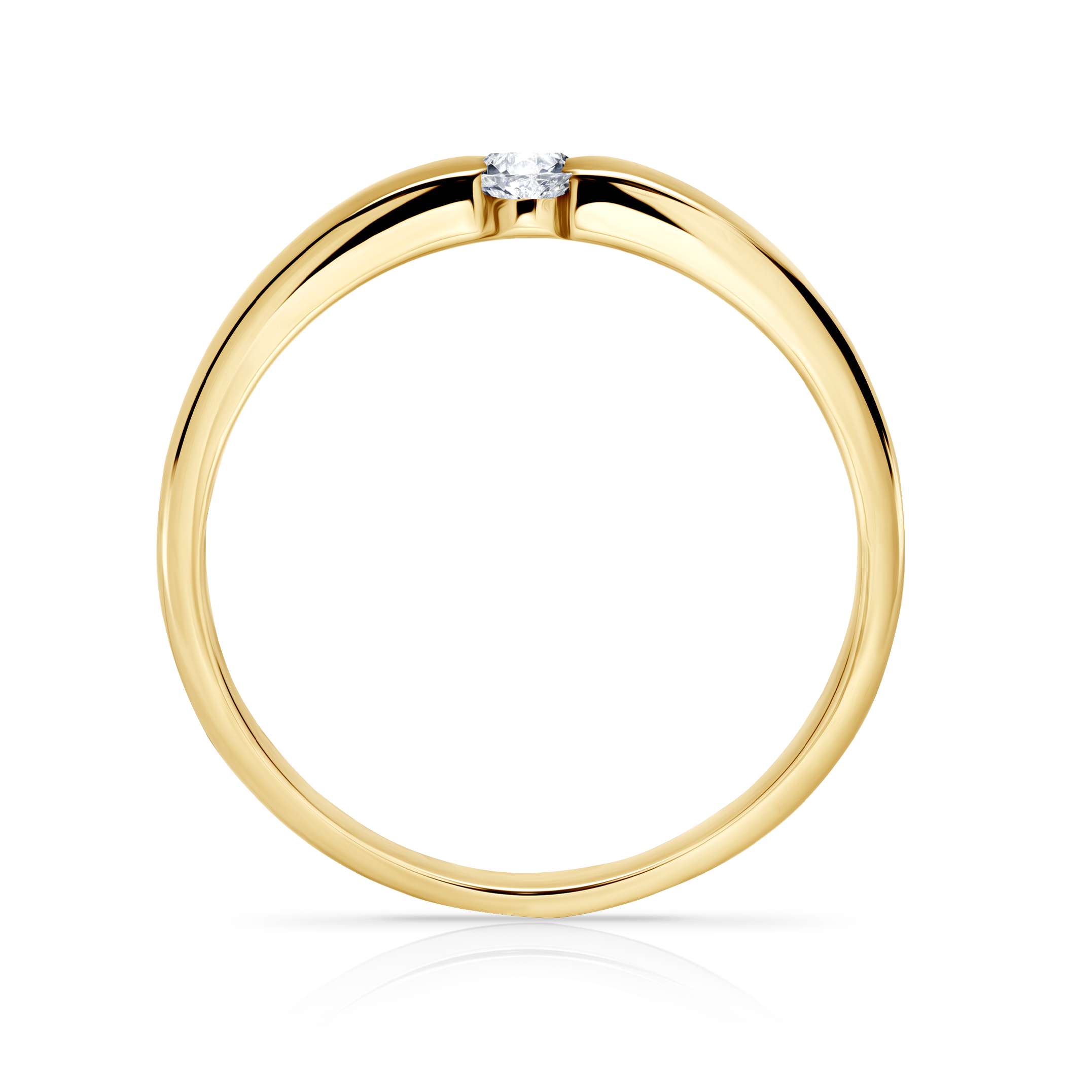 Pierścionek zaręczynowy SAVICKI: złoty, diament