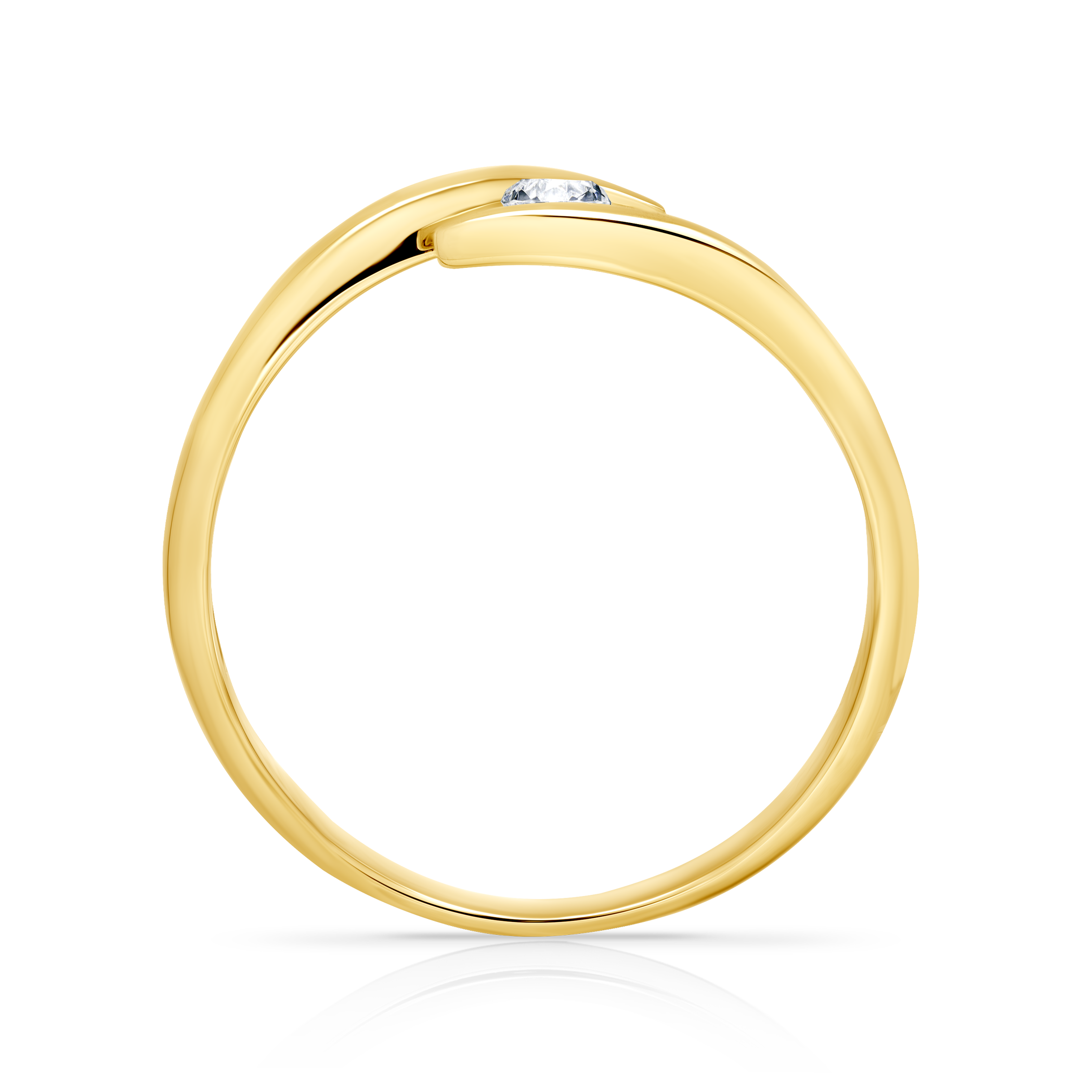 Pierścionek zaręczynowy SAVICKI: złoty, diament