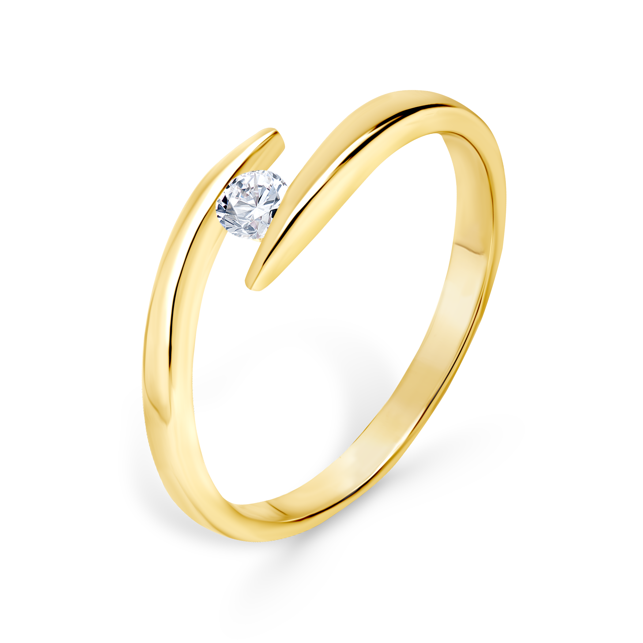 Pierścionek zaręczynowy SAVICKI: złoty, diament