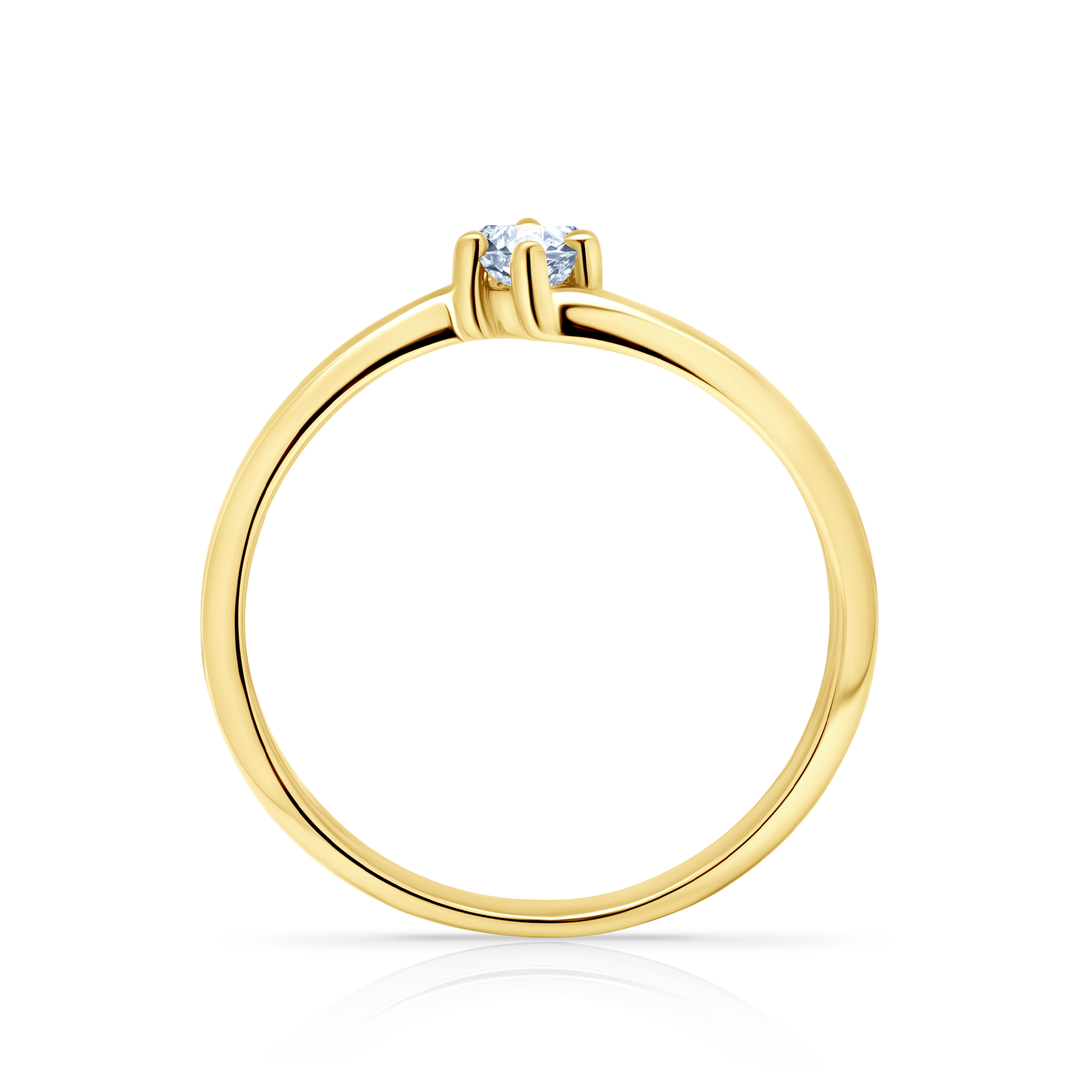 Pierścionek zaręczynowy SAVICKI: złoty, diament