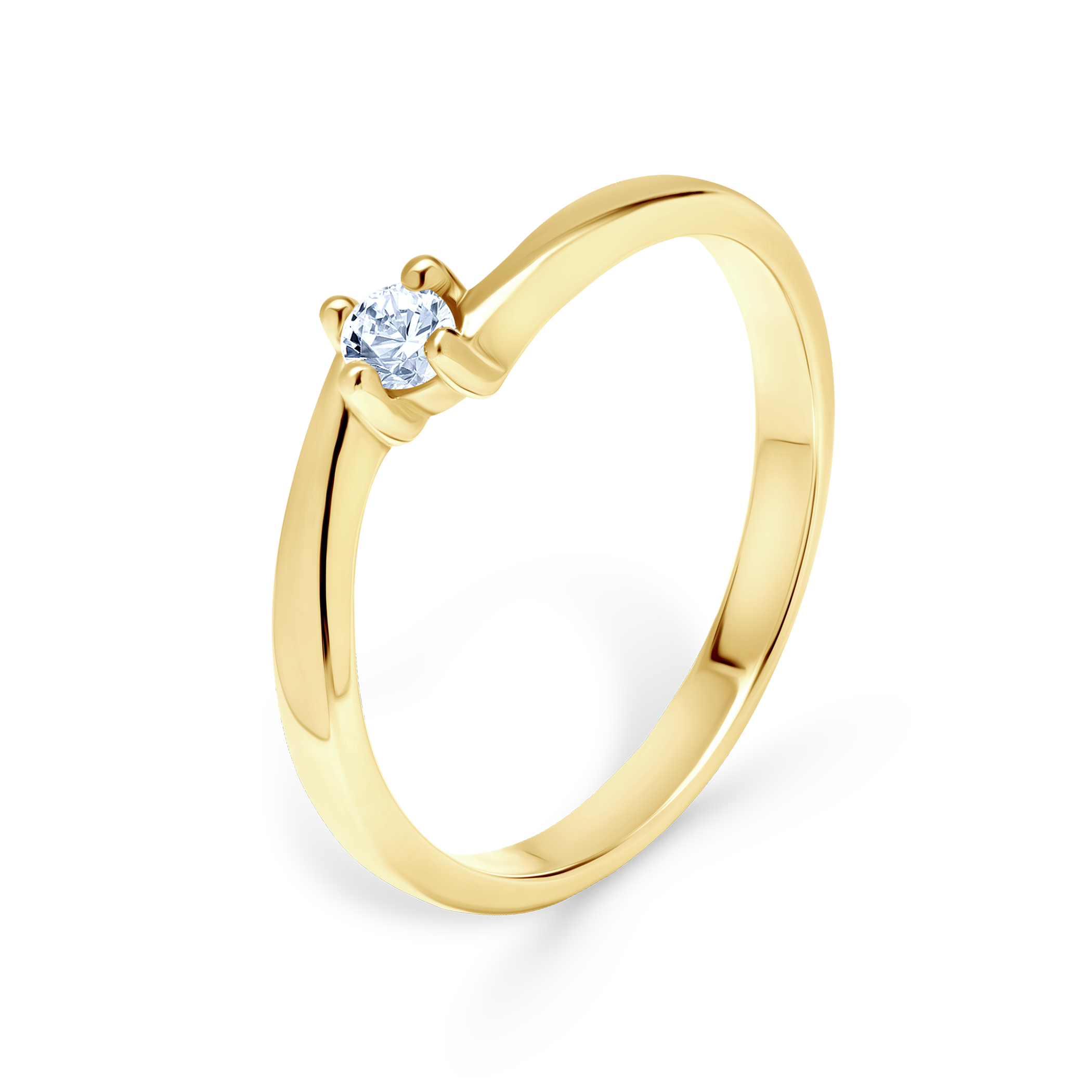 Pierścionek zaręczynowy SAVICKI: złoty, diament