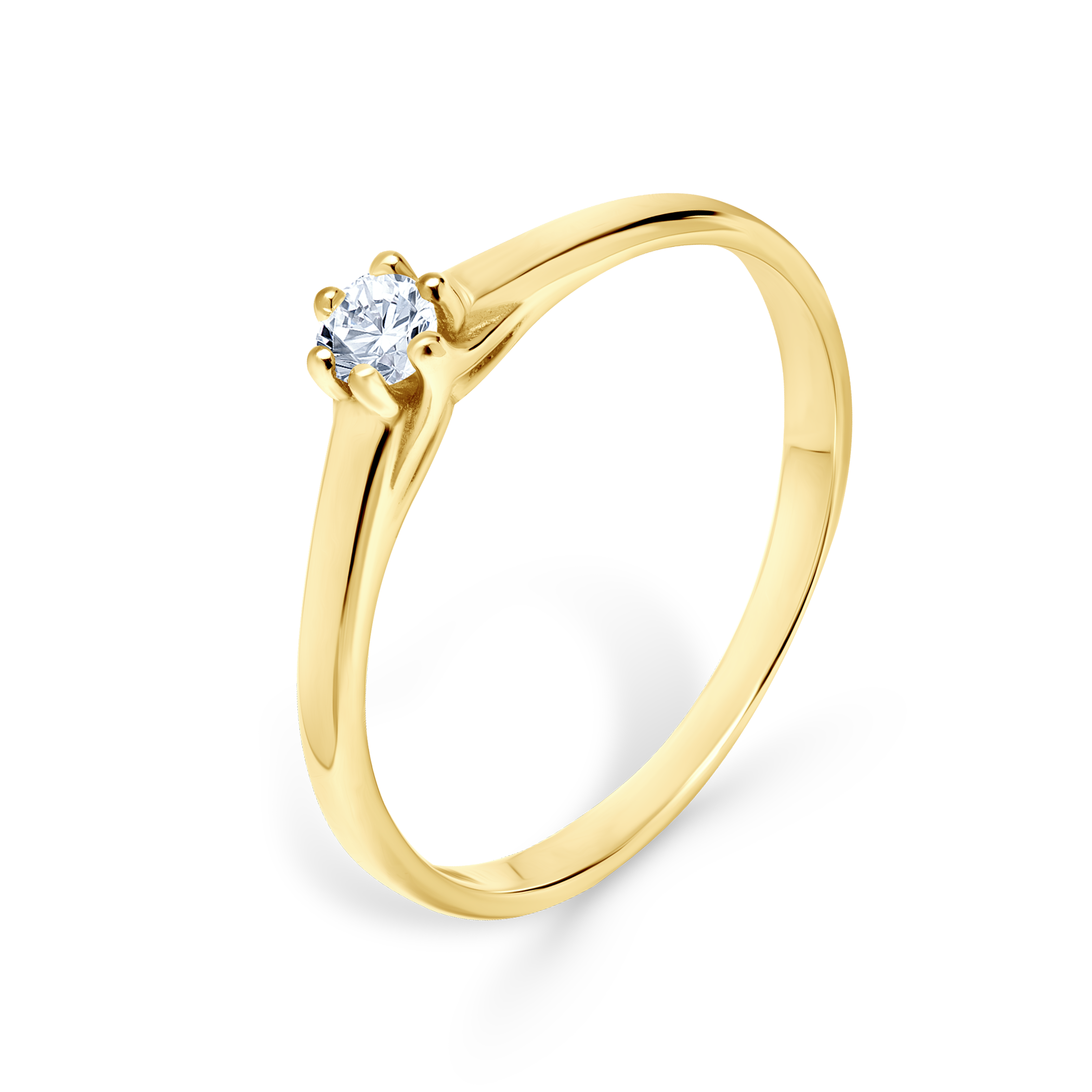 Pierścionek zaręczynowy SAVICKI: złoty, diament