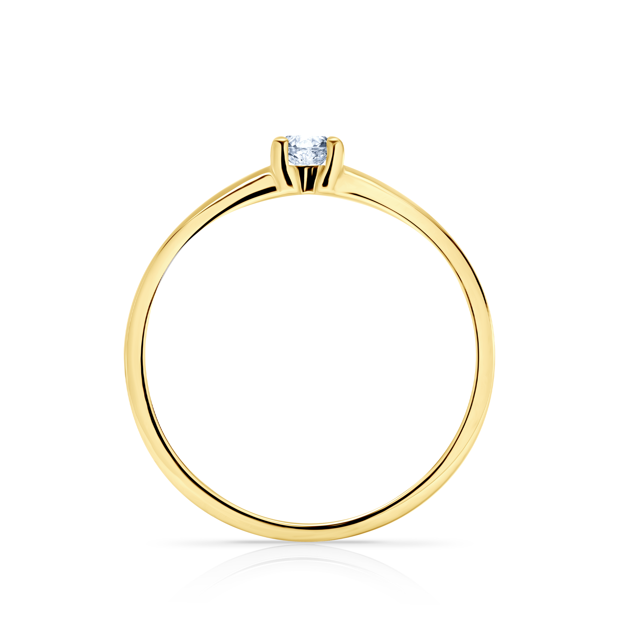 Pierścionek zaręczynowy SAVICKI: złoty, diament