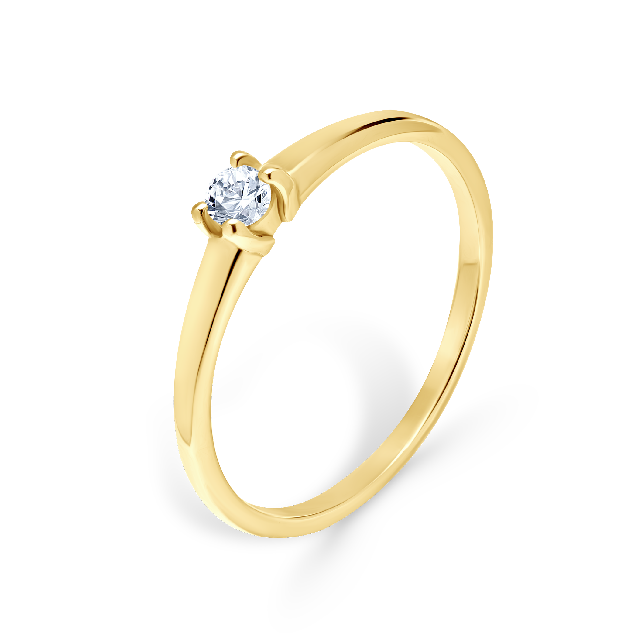 Pierścionek zaręczynowy SAVICKI: złoty, diament