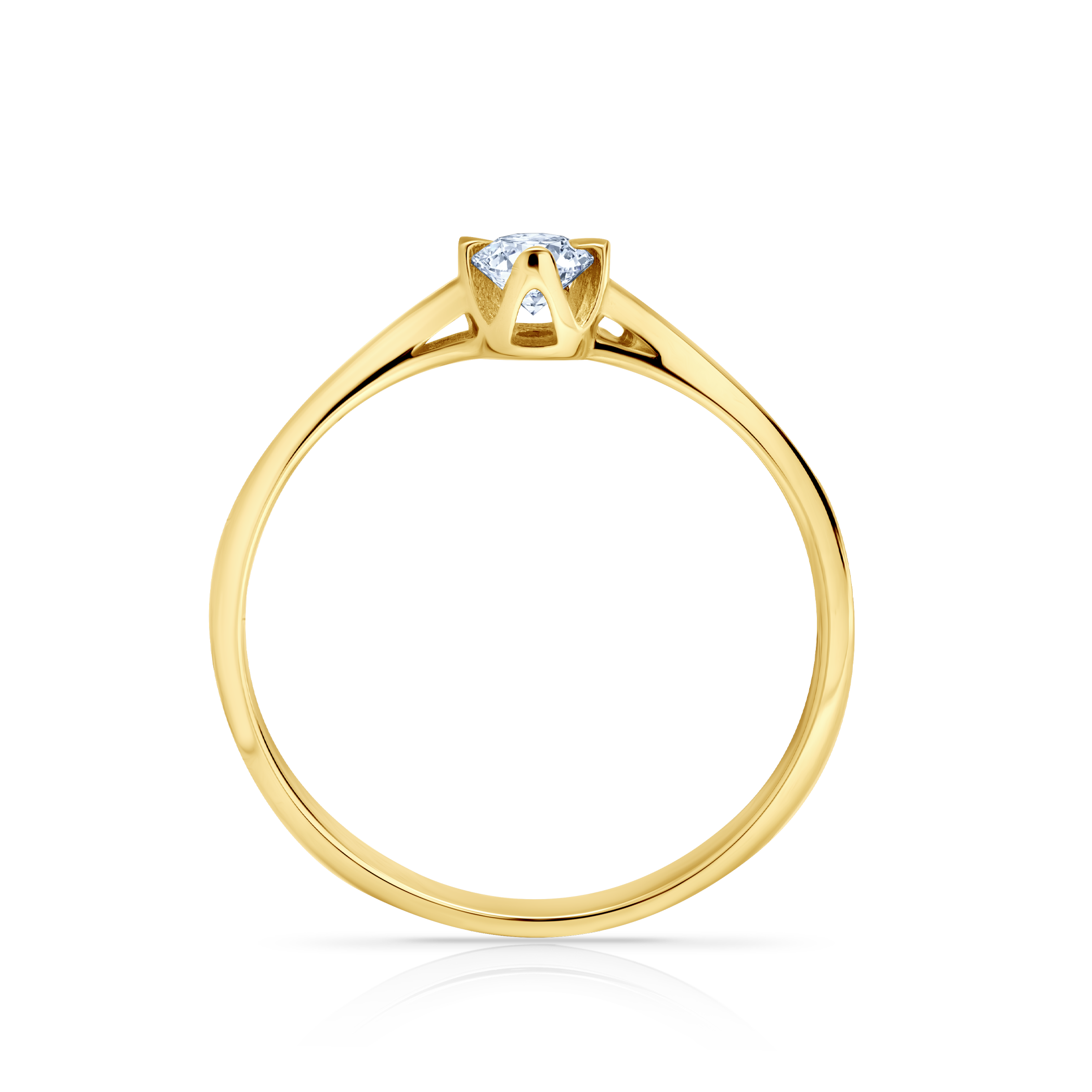 Pierścionek zaręczynowy SAVICKI: złoty, diament