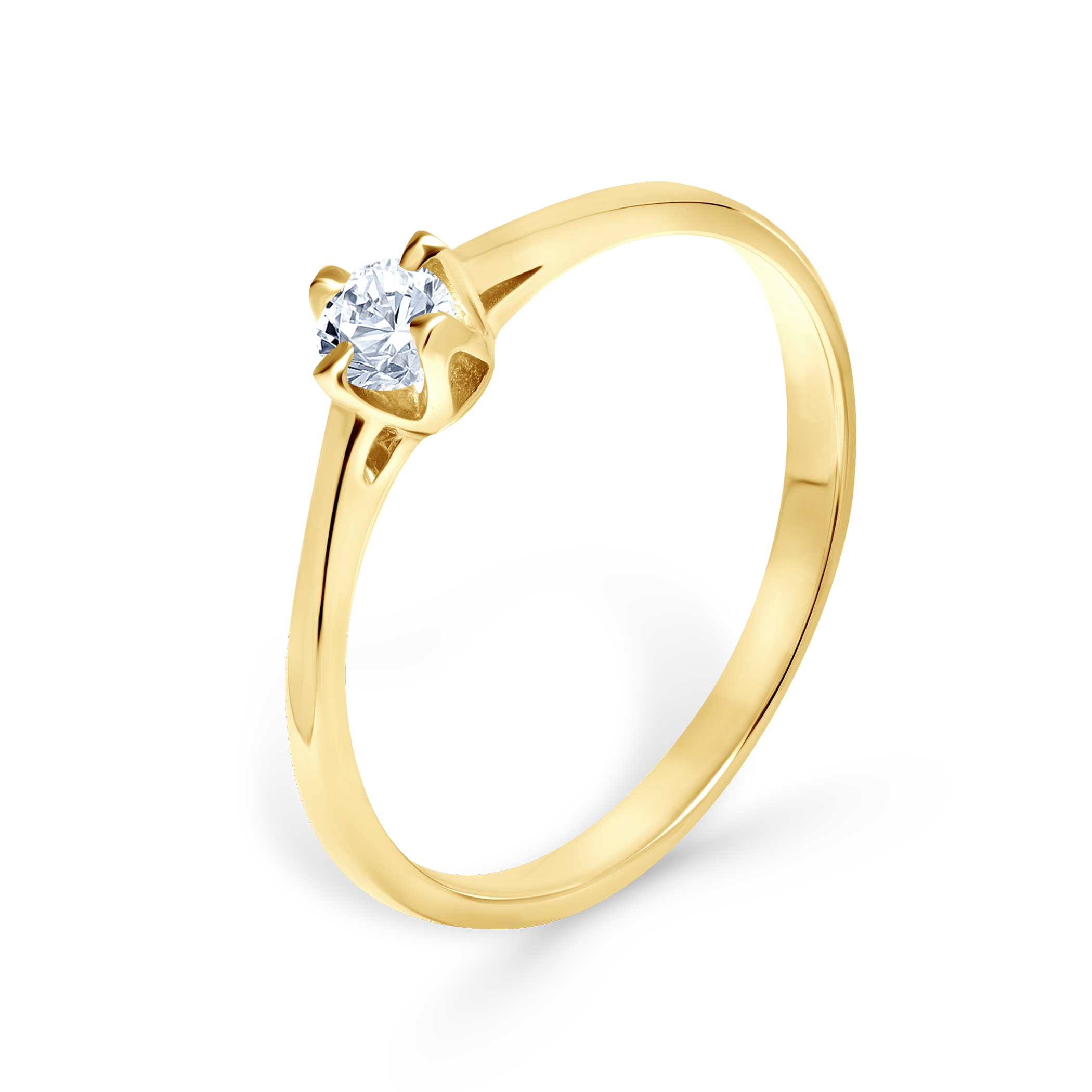 Pierścionek zaręczynowy SAVICKI: złoty, diament