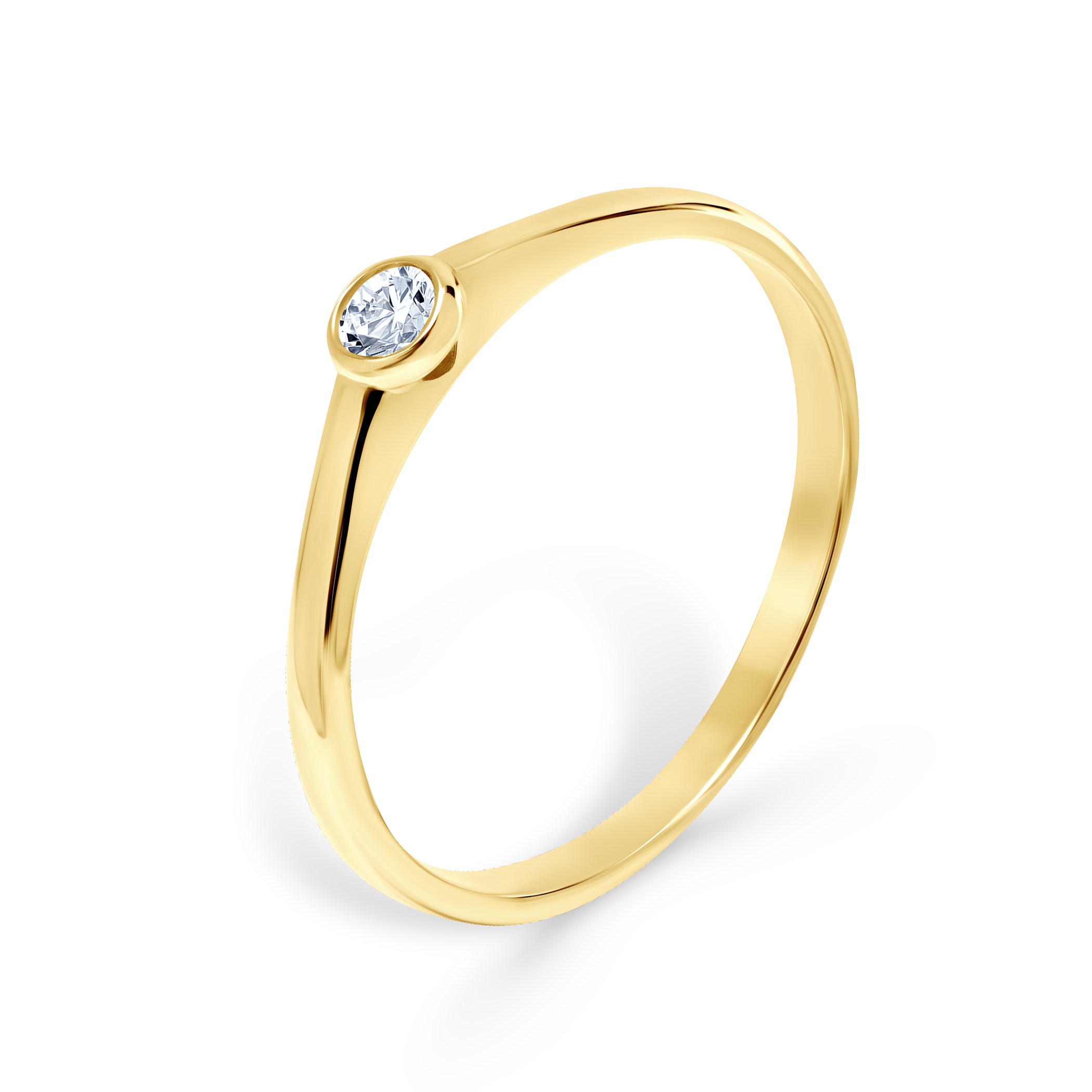 Pierścionek zaręczynowy SAVICKI: złoty, diament