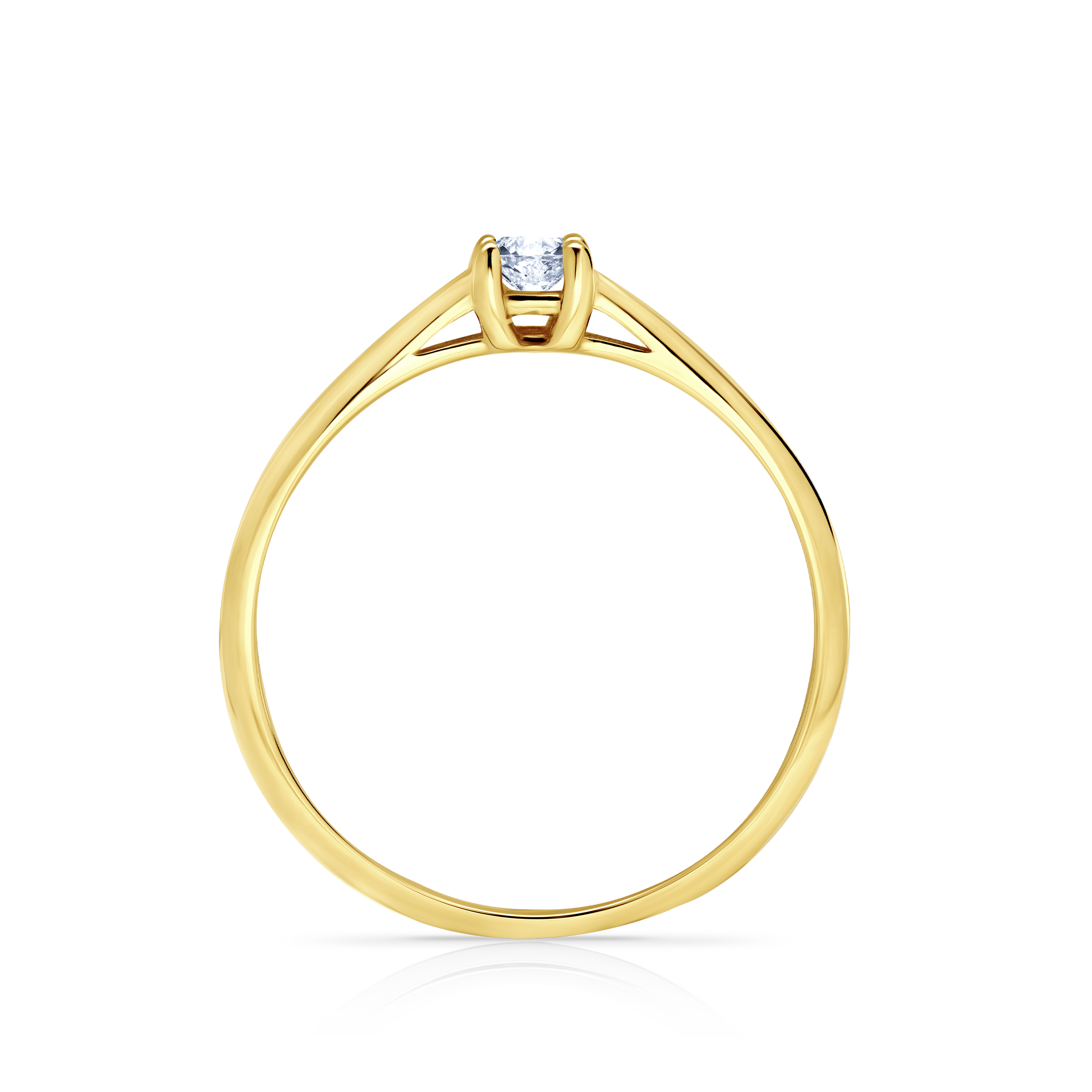 Pierścionek zaręczynowy SAVICKI: złoty, diament