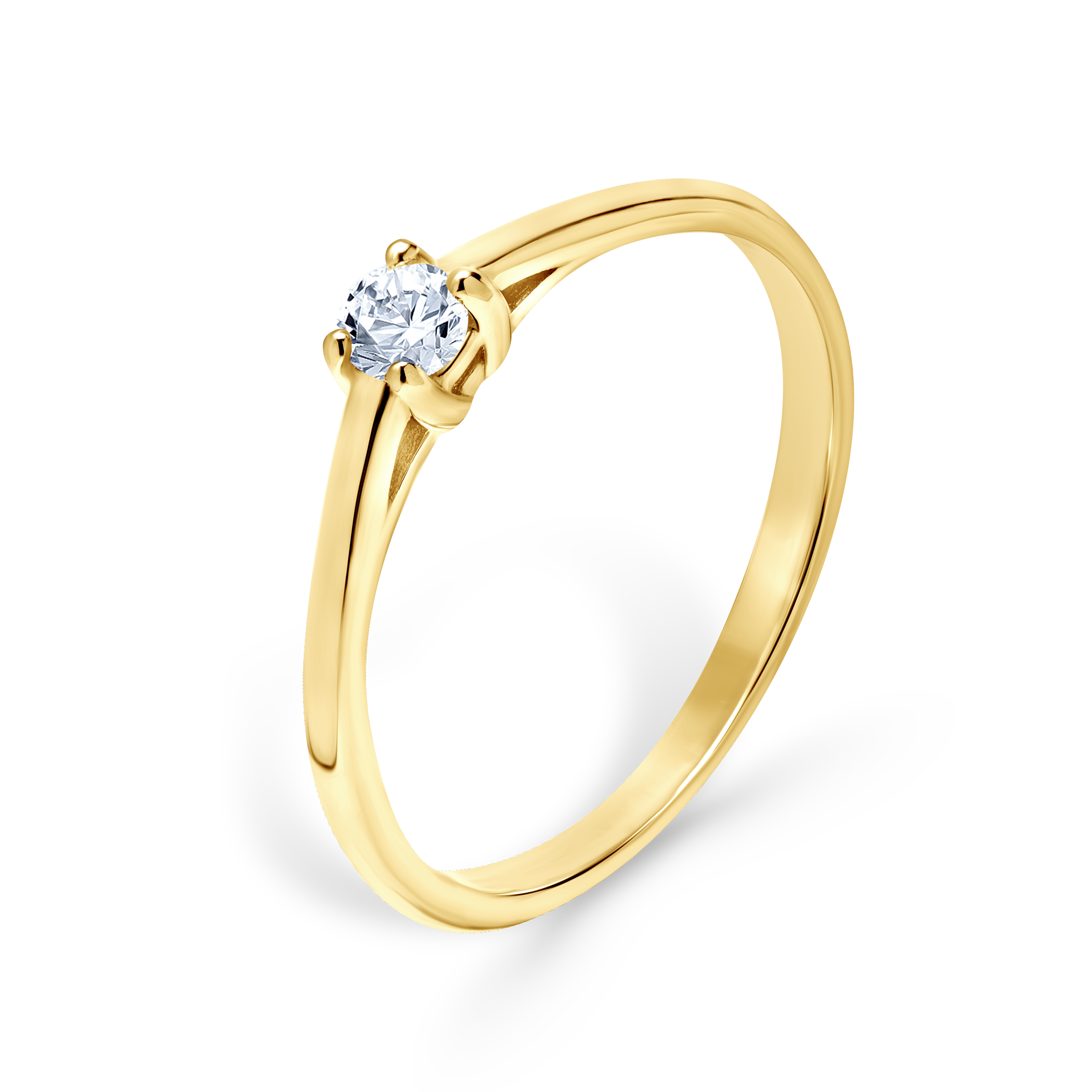 Pierścionek zaręczynowy SAVICKI: złoty, diament