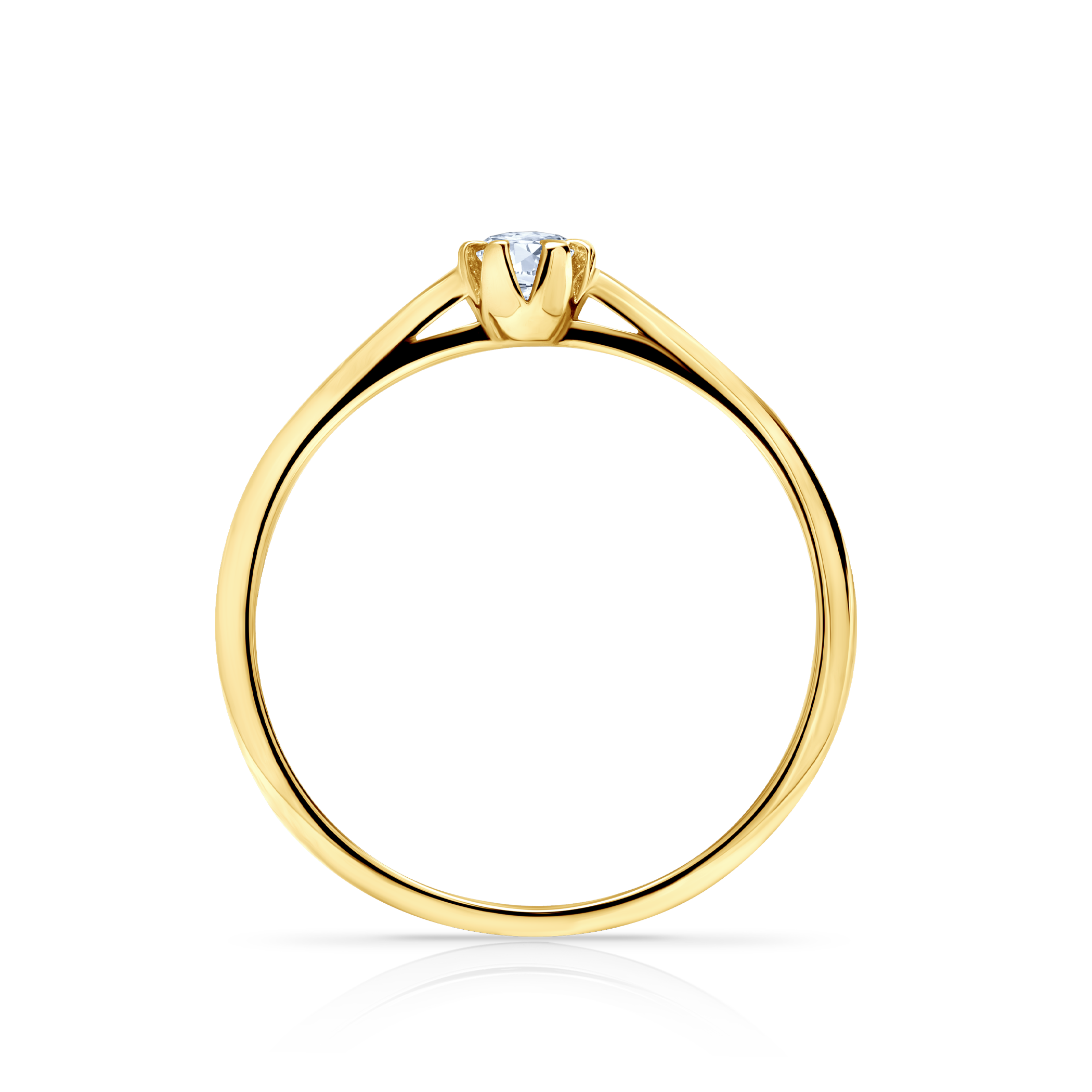 Pierścionek zaręczynowy SAVICKI: złoty, diament